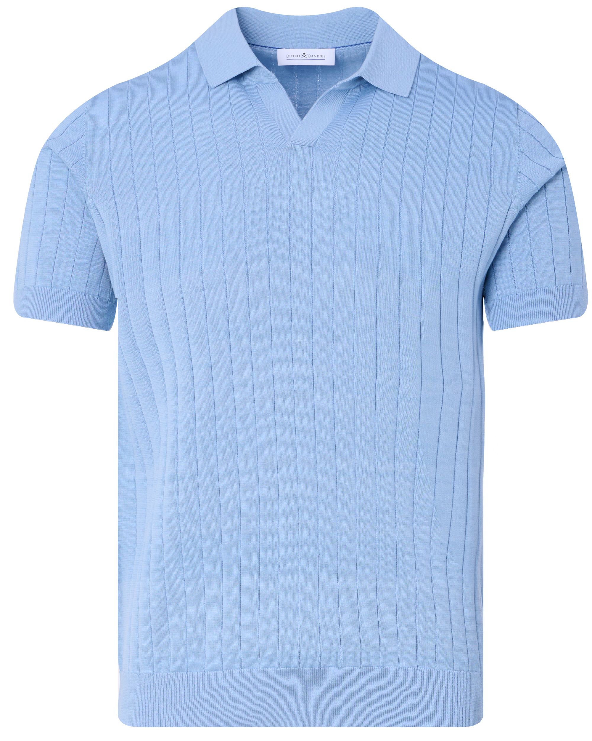 Dutch Dandies Gatsby Polo KM Lichtblauw uni 096094-001-L