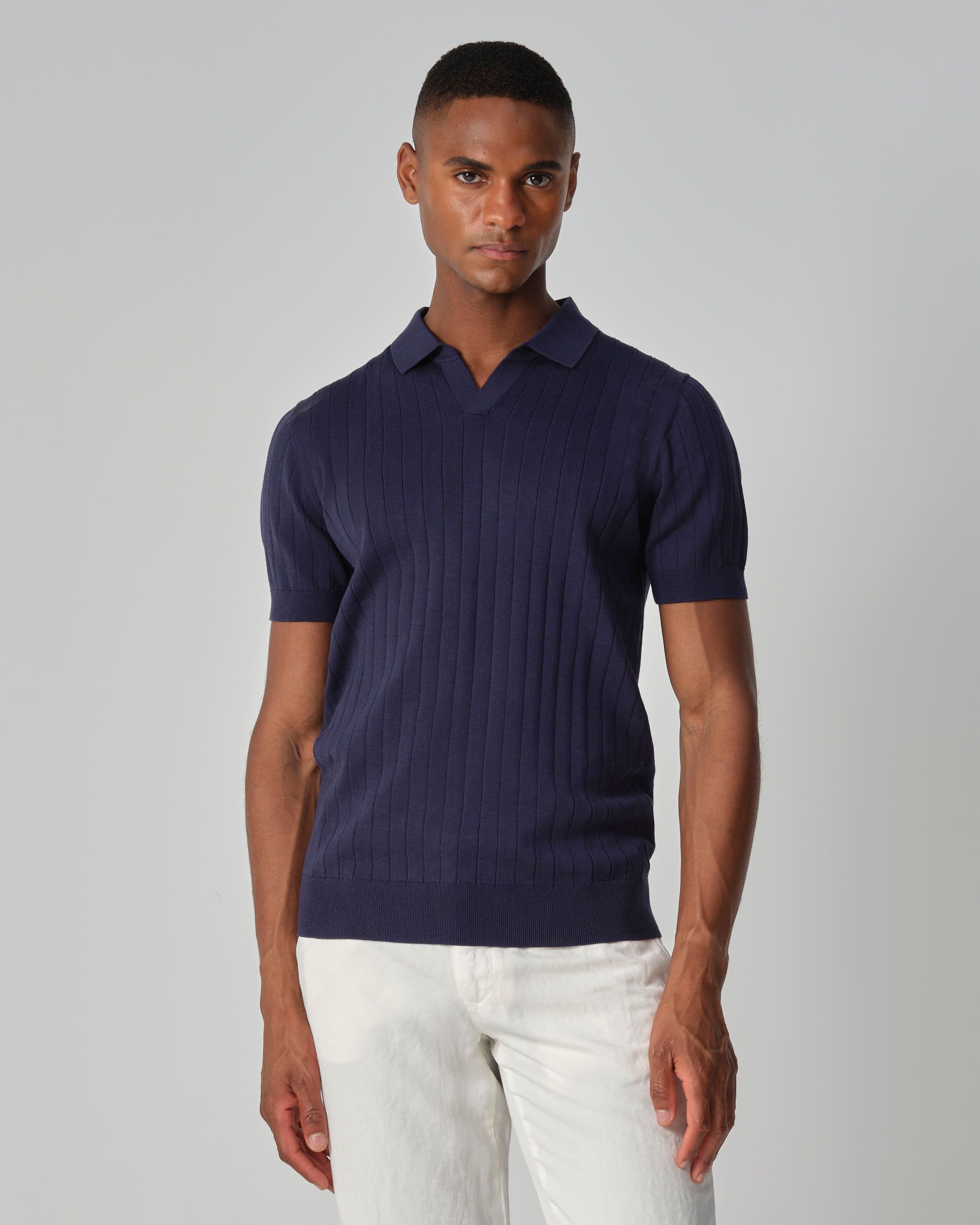 Dutch Dandies Gatsby Polo KM Navy 096094-003-L