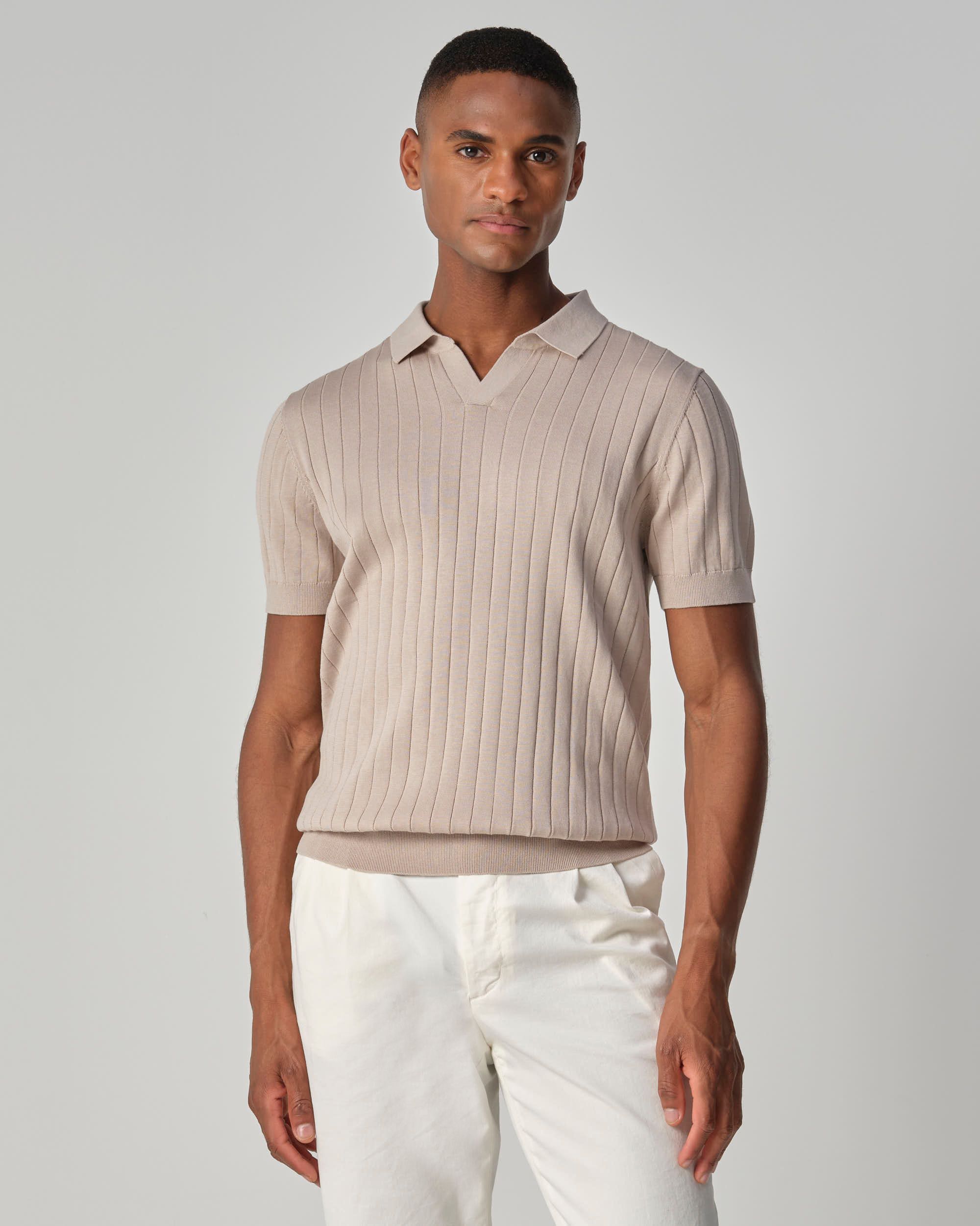 Dutch Dandies Gatsby Polo KM Sand 096094-006-L