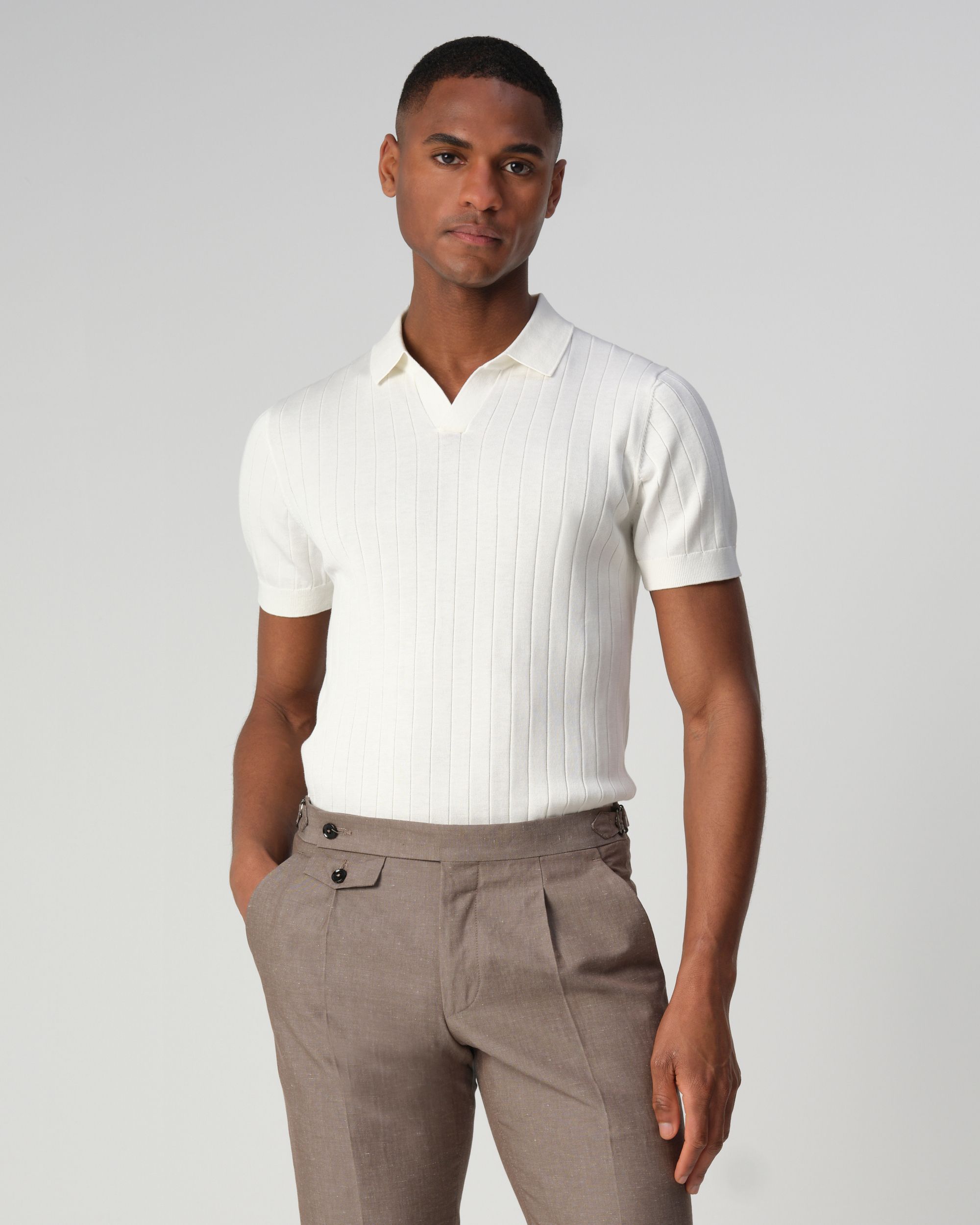 Dutch Dandies Gatsby Polo KM Ecru  096094-007-L