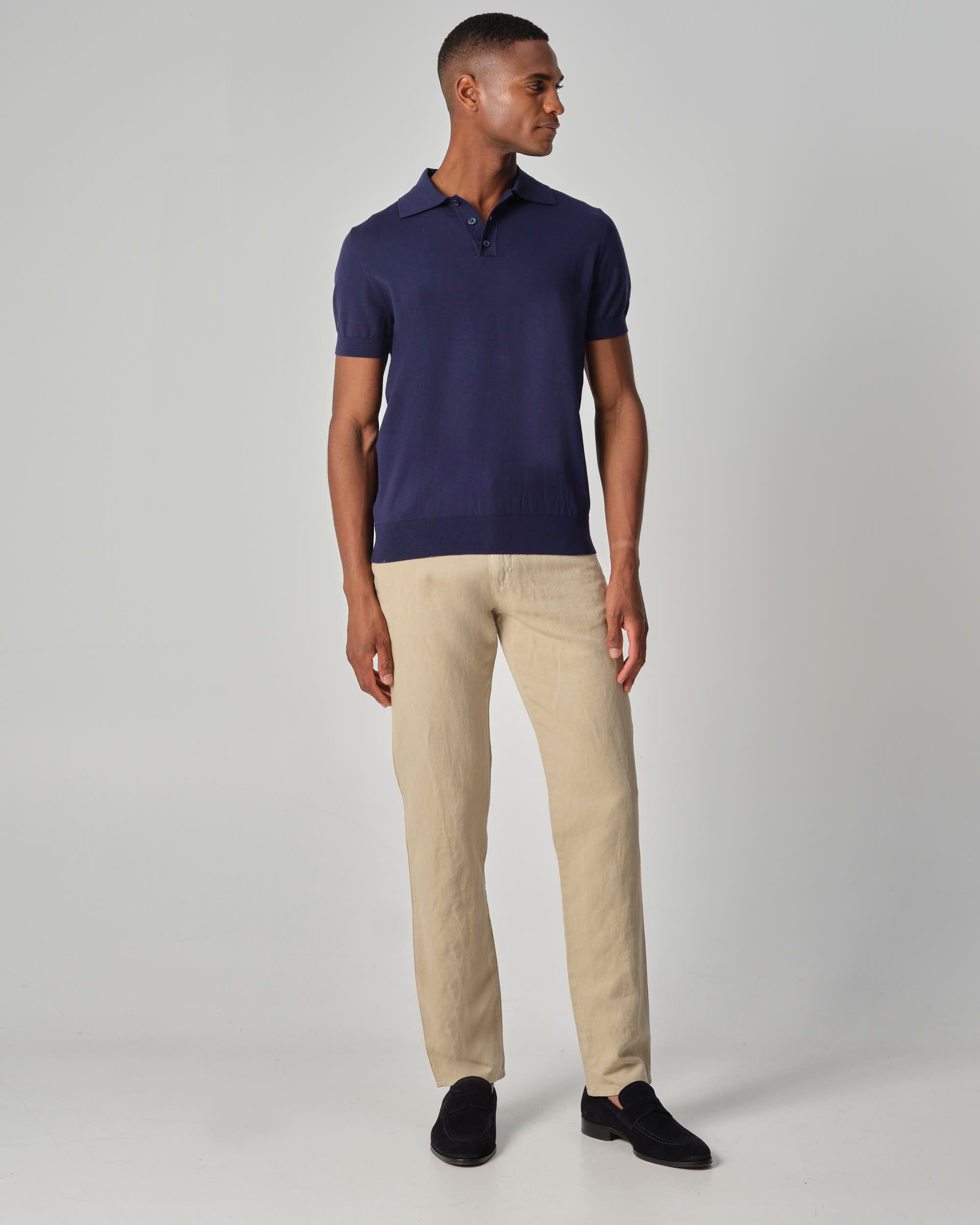 Dutch Dandies Dundee Polo KM Navy 096095-002-L