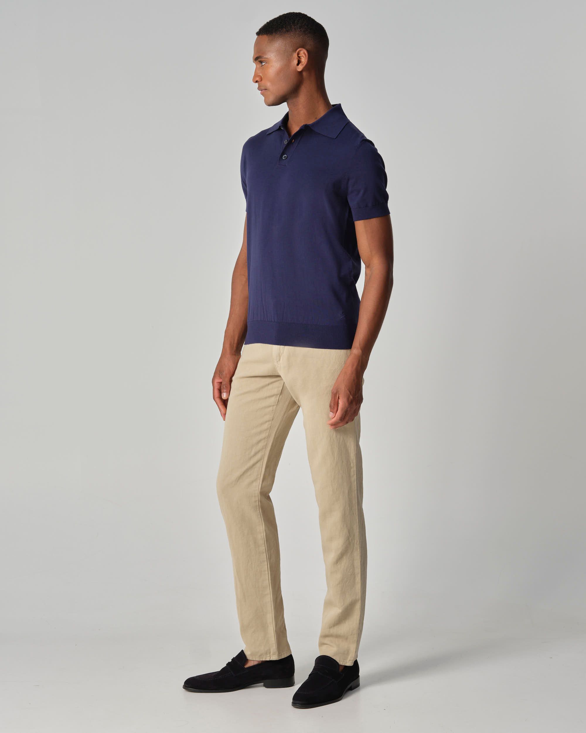 Dutch Dandies Dundee Polo KM Navy 096095-002-L