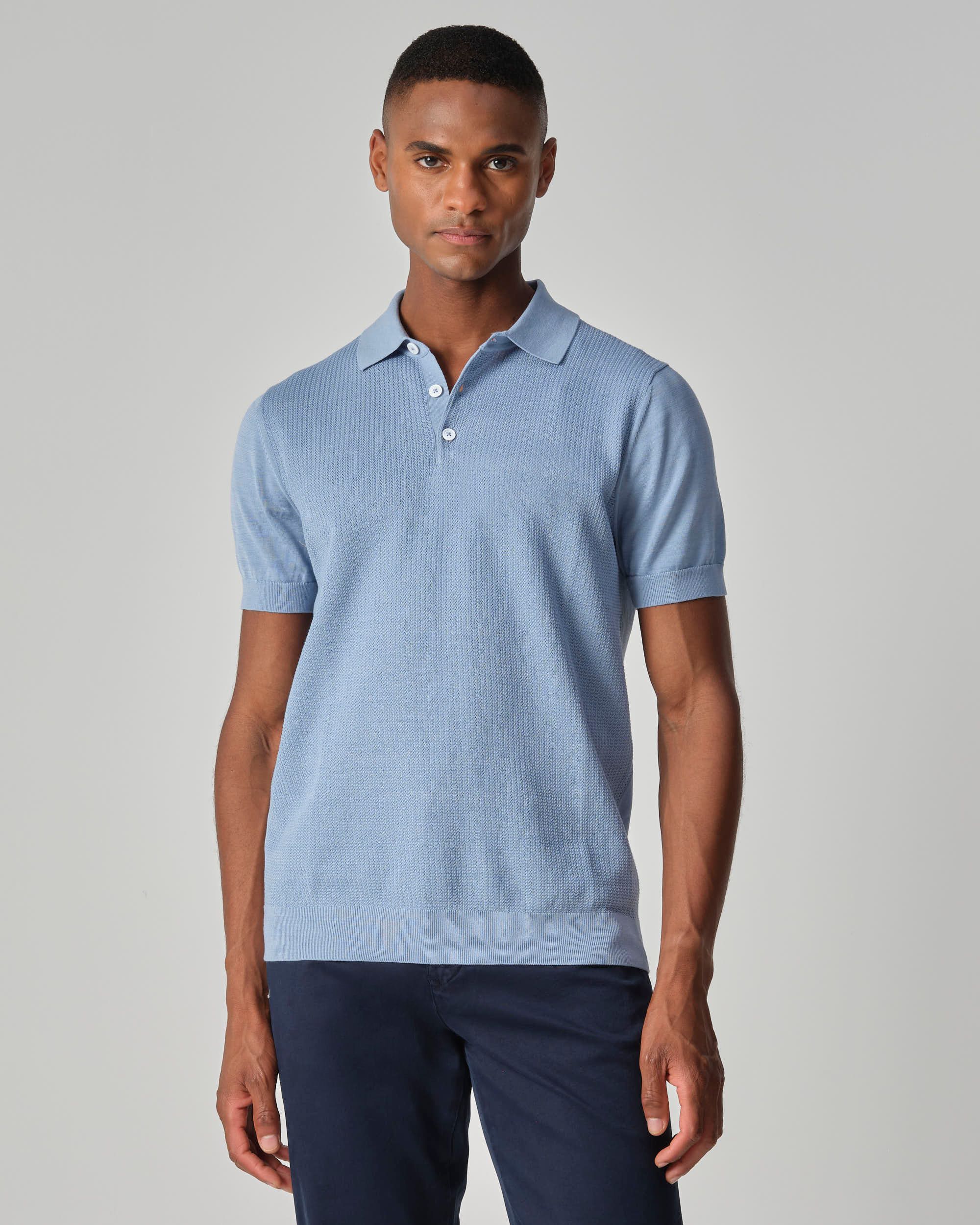 Dutch Dandies Darnley Polo KM Lichtblauw uni 096097-001-L