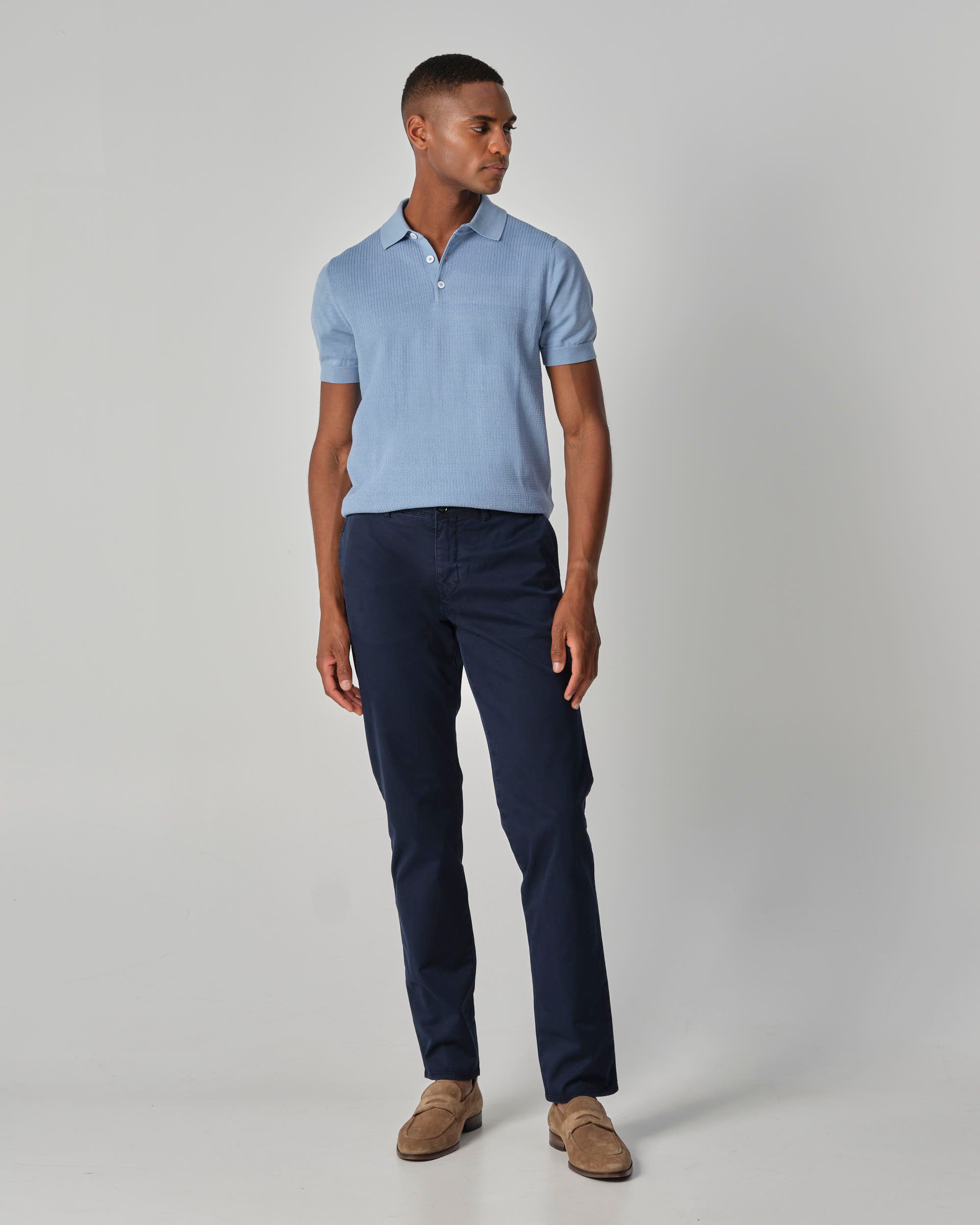 Dutch Dandies Darnley Polo KM Lichtblauw uni 096097-001-L