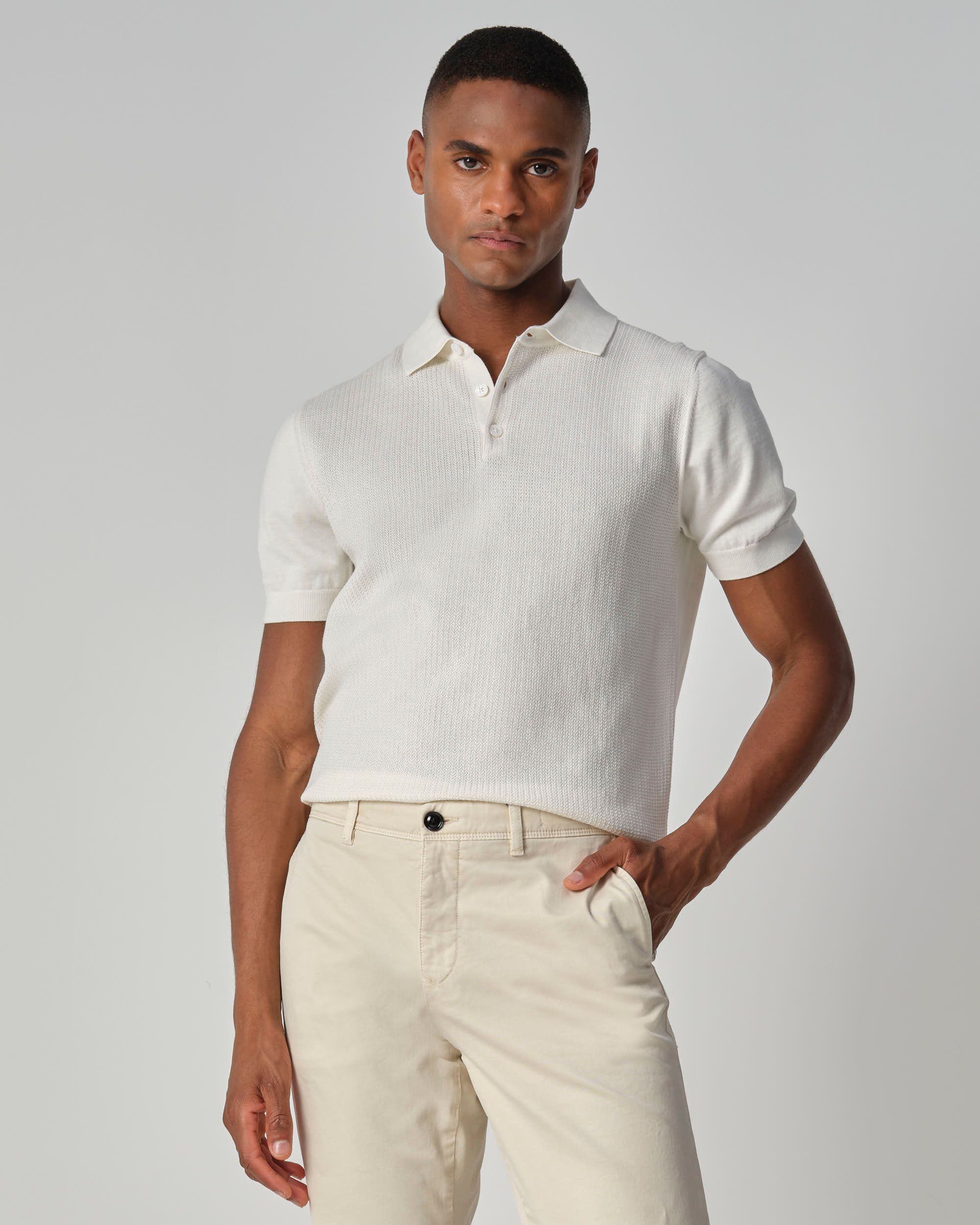 Dutch Dandies Darnley Polo KM Ecru  096097-003-L