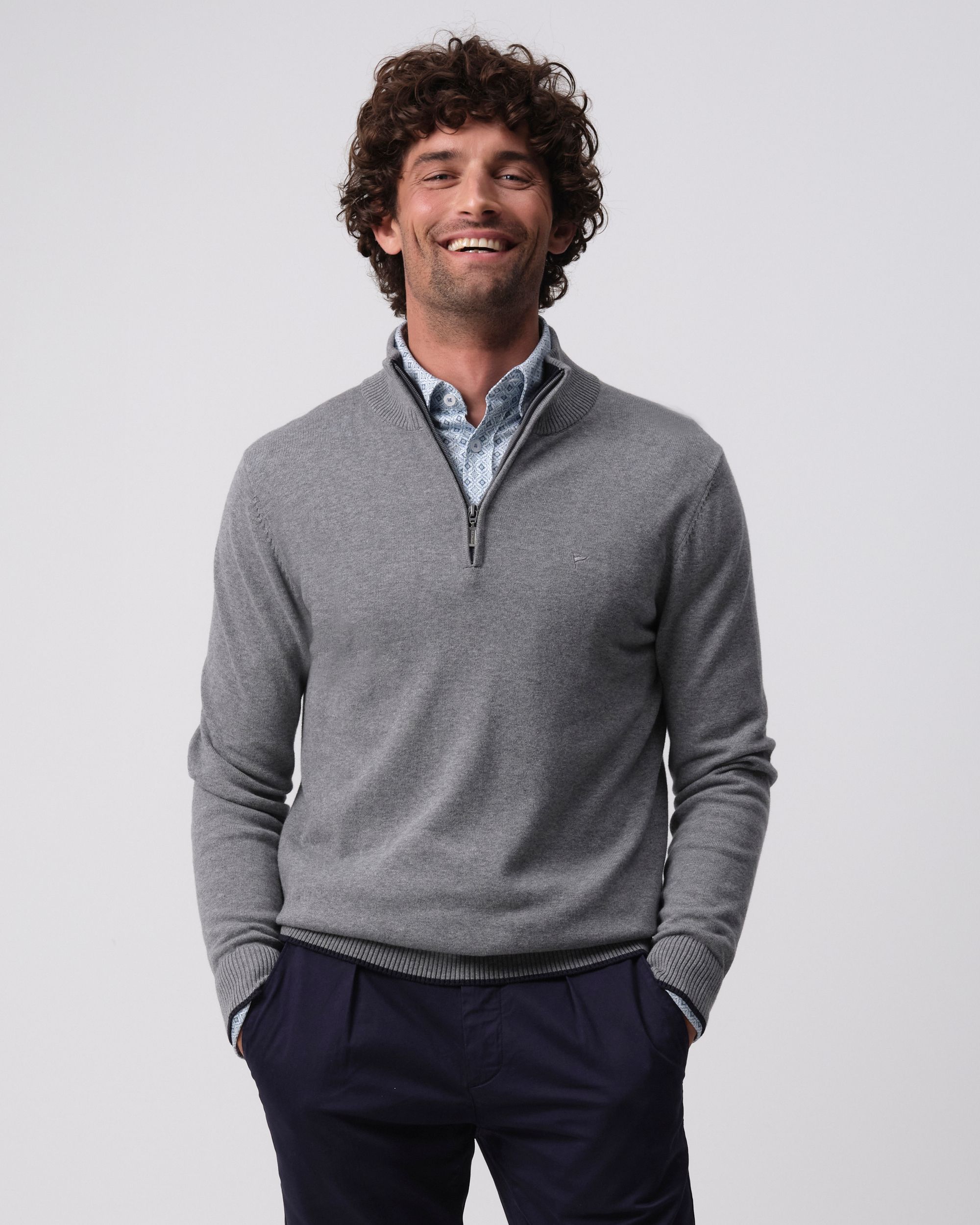 Campbell Sydney Schipperstrui Medium Grey melange 096099-002-L