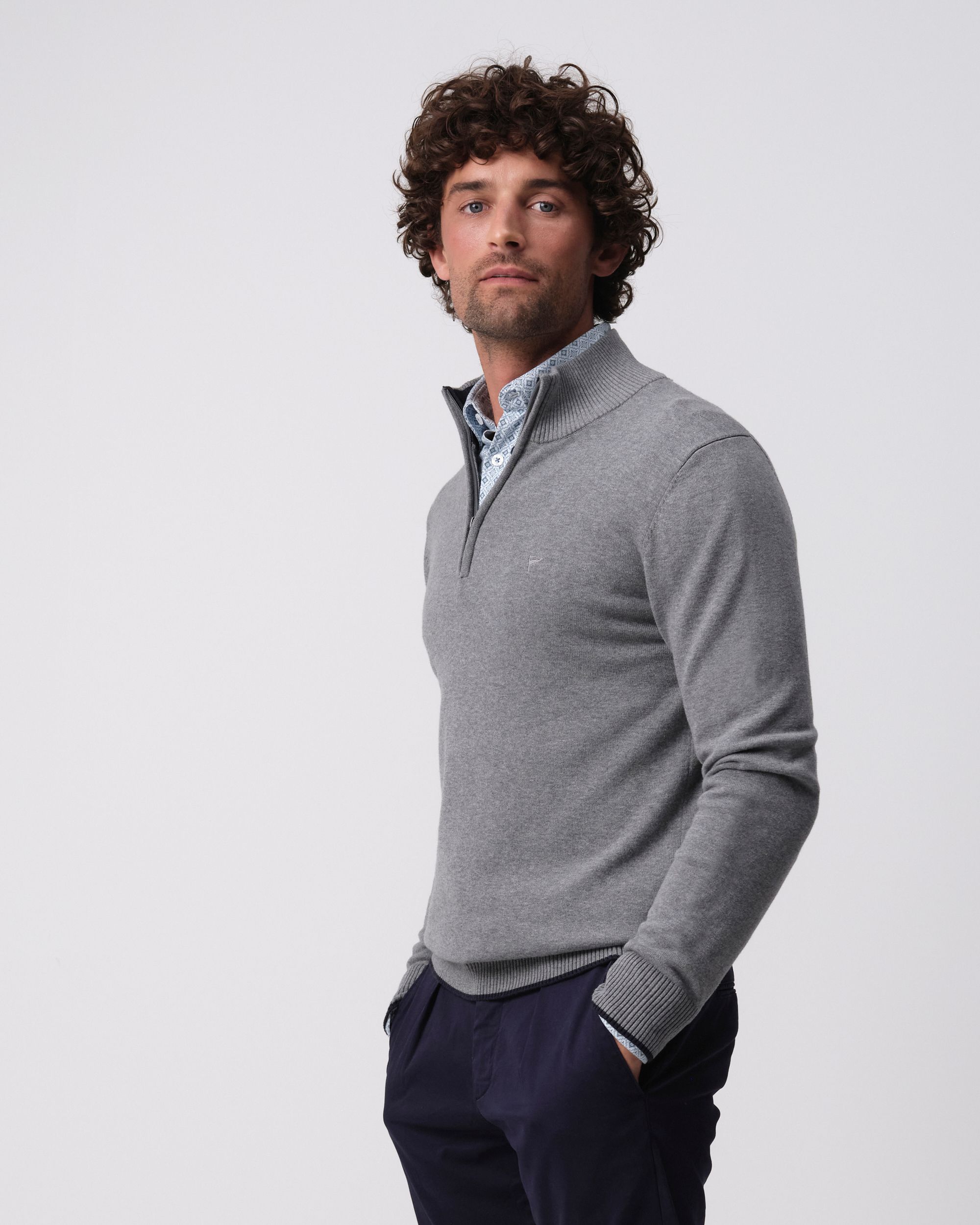 Campbell Sydney Schipperstrui Medium Grey melange 096099-002-L