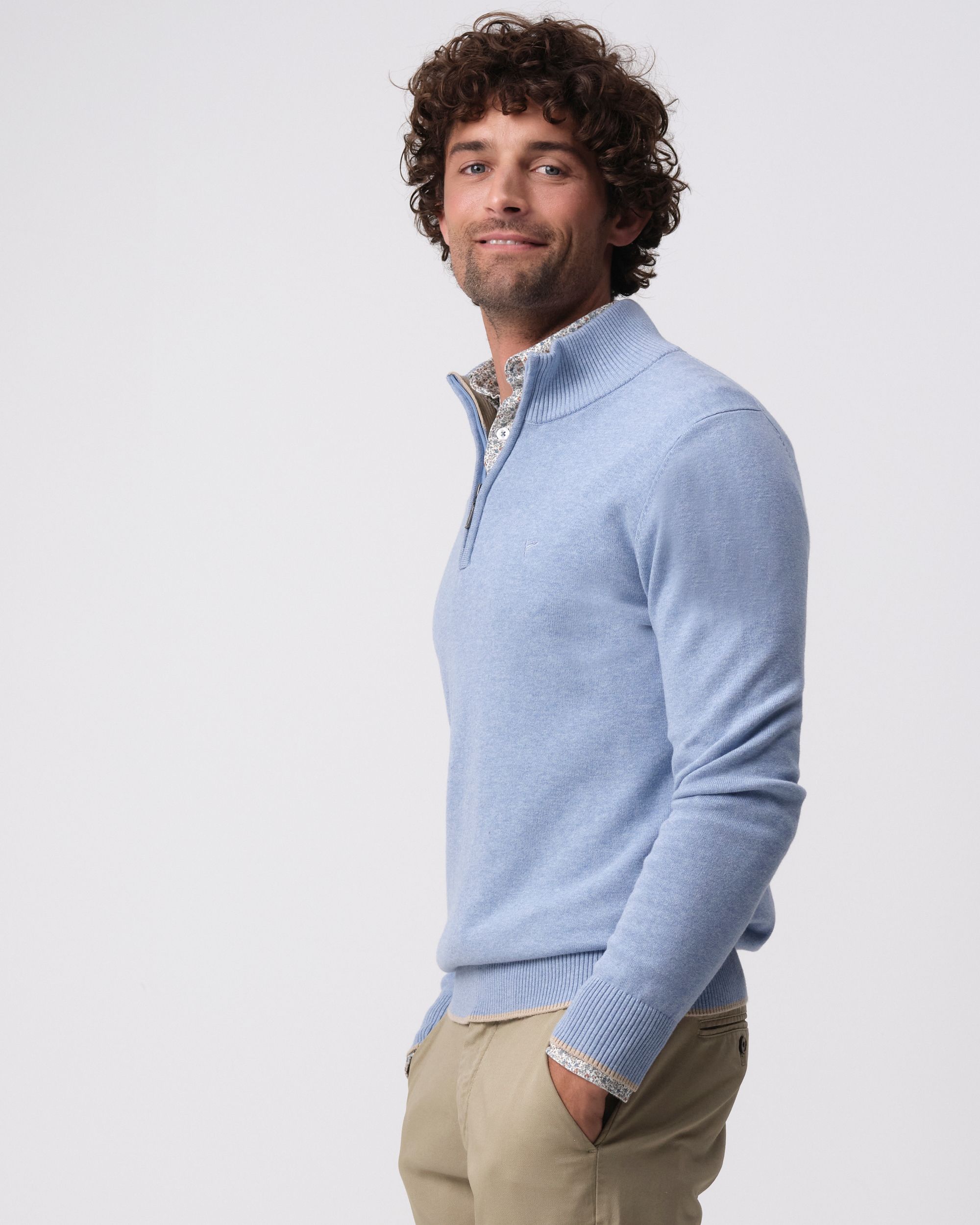Campbell Sydney Schipperstrui Light Blue melange 096099-003-L