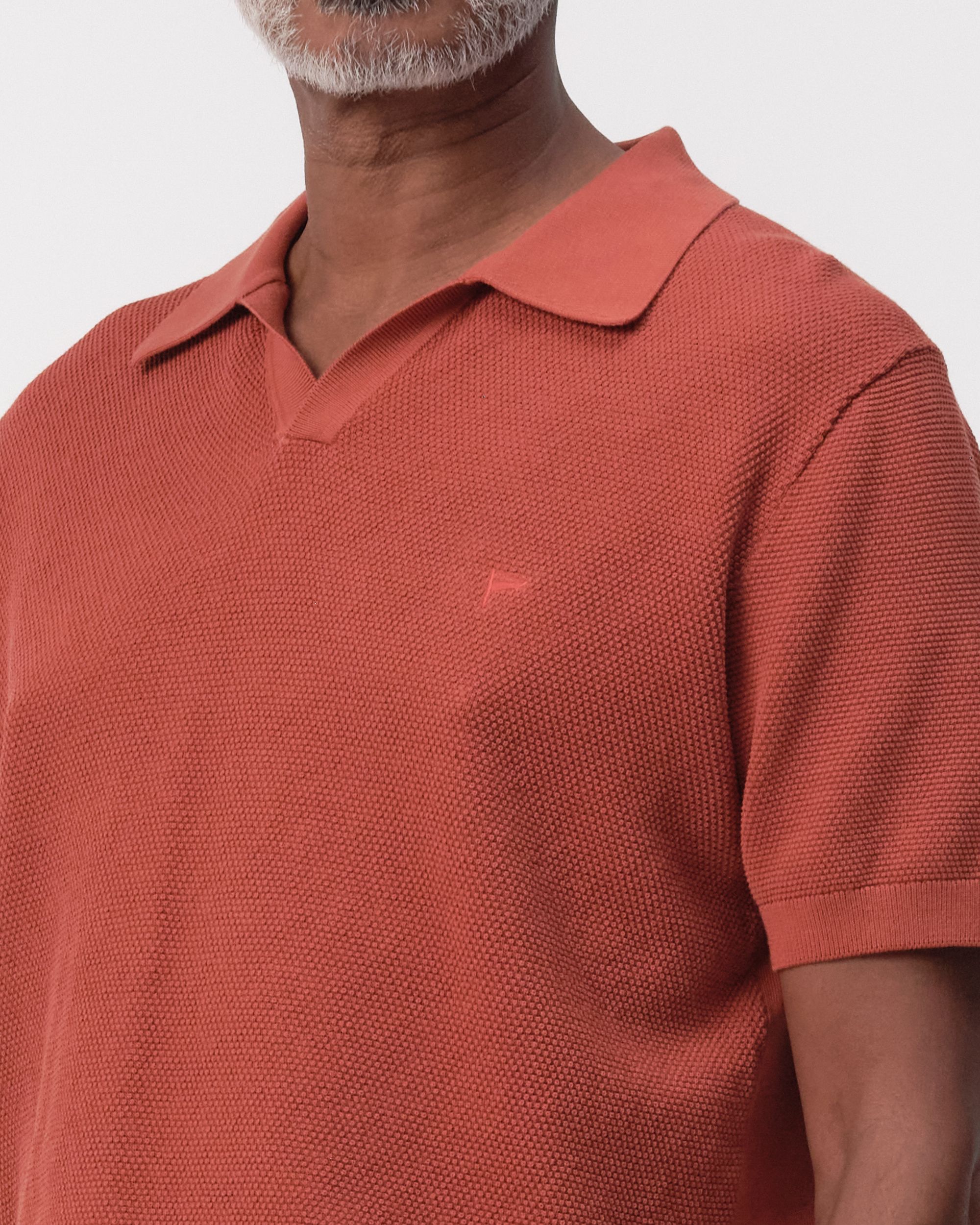 Campbell Plato Polo KM Baked Clay dark orange 096102-002-L