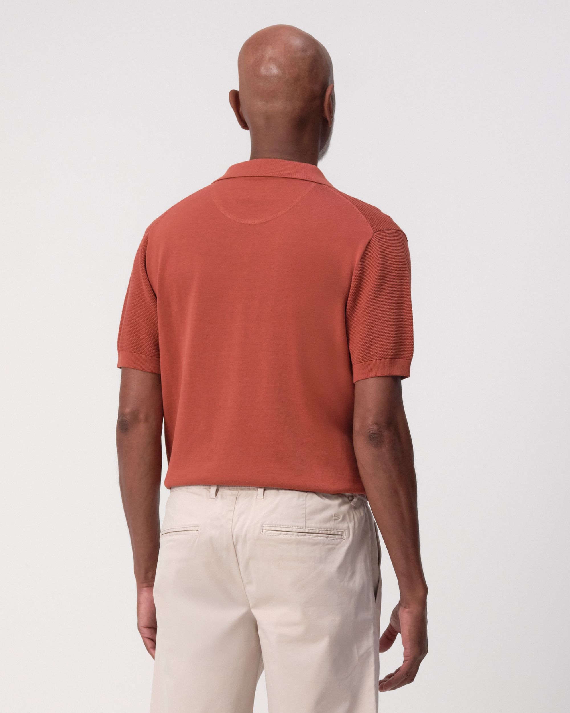 Campbell Plato Polo KM Baked Clay dark orange 096102-002-L