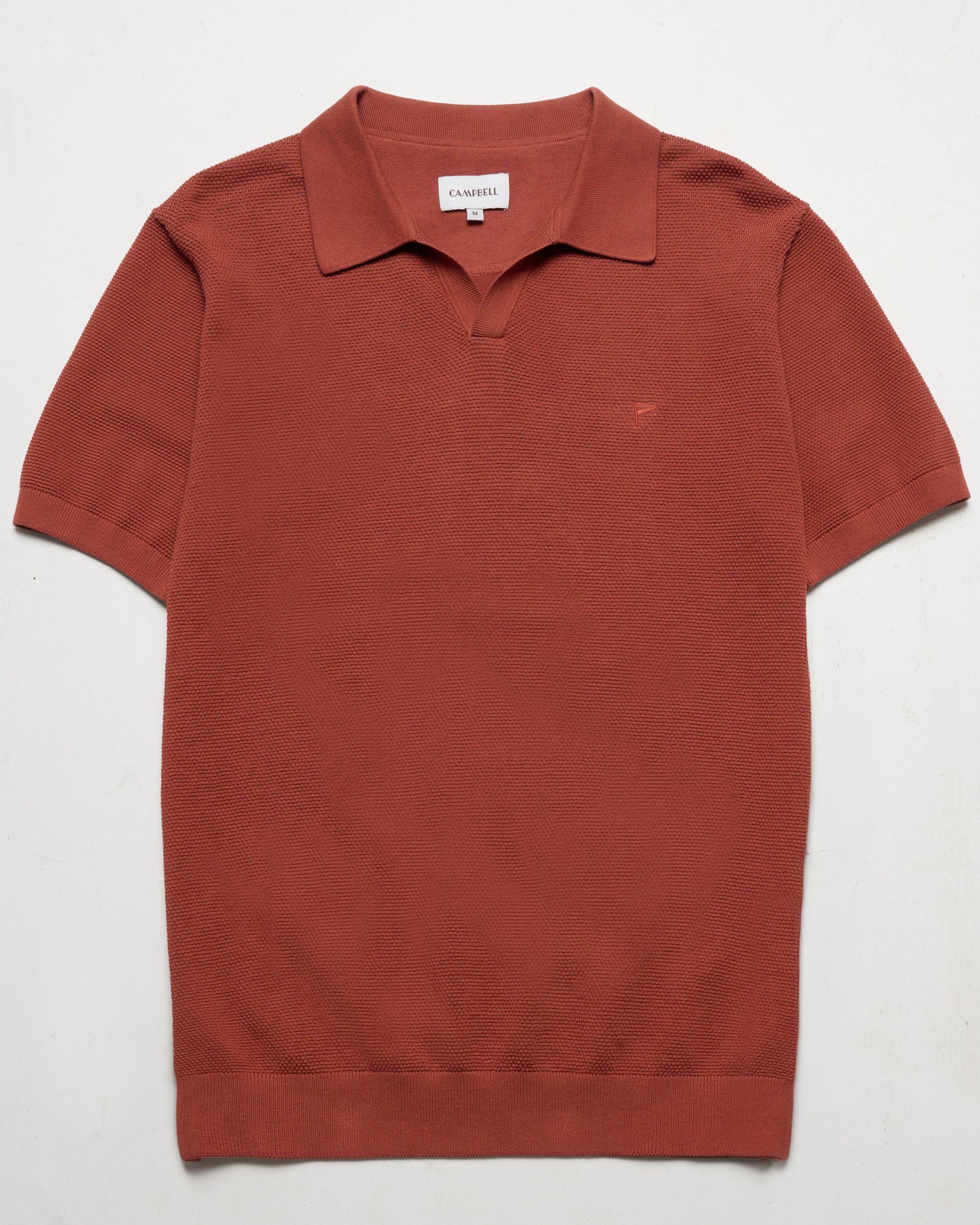 Campbell Plato Polo KM Baked Clay dark orange 096102-002-L