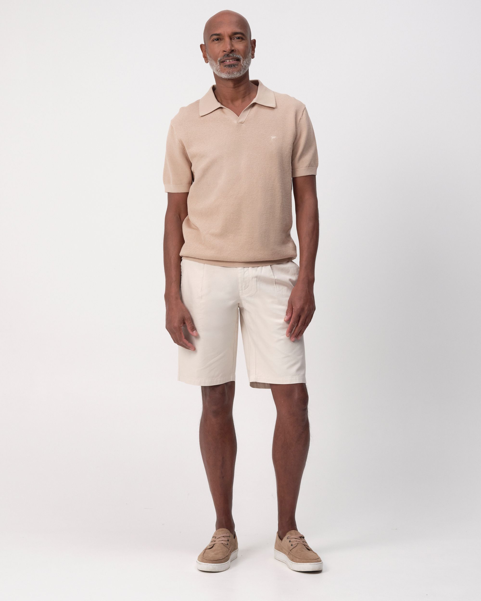 Campbell Plato Polo KM Doeskin beige 096102-004-L