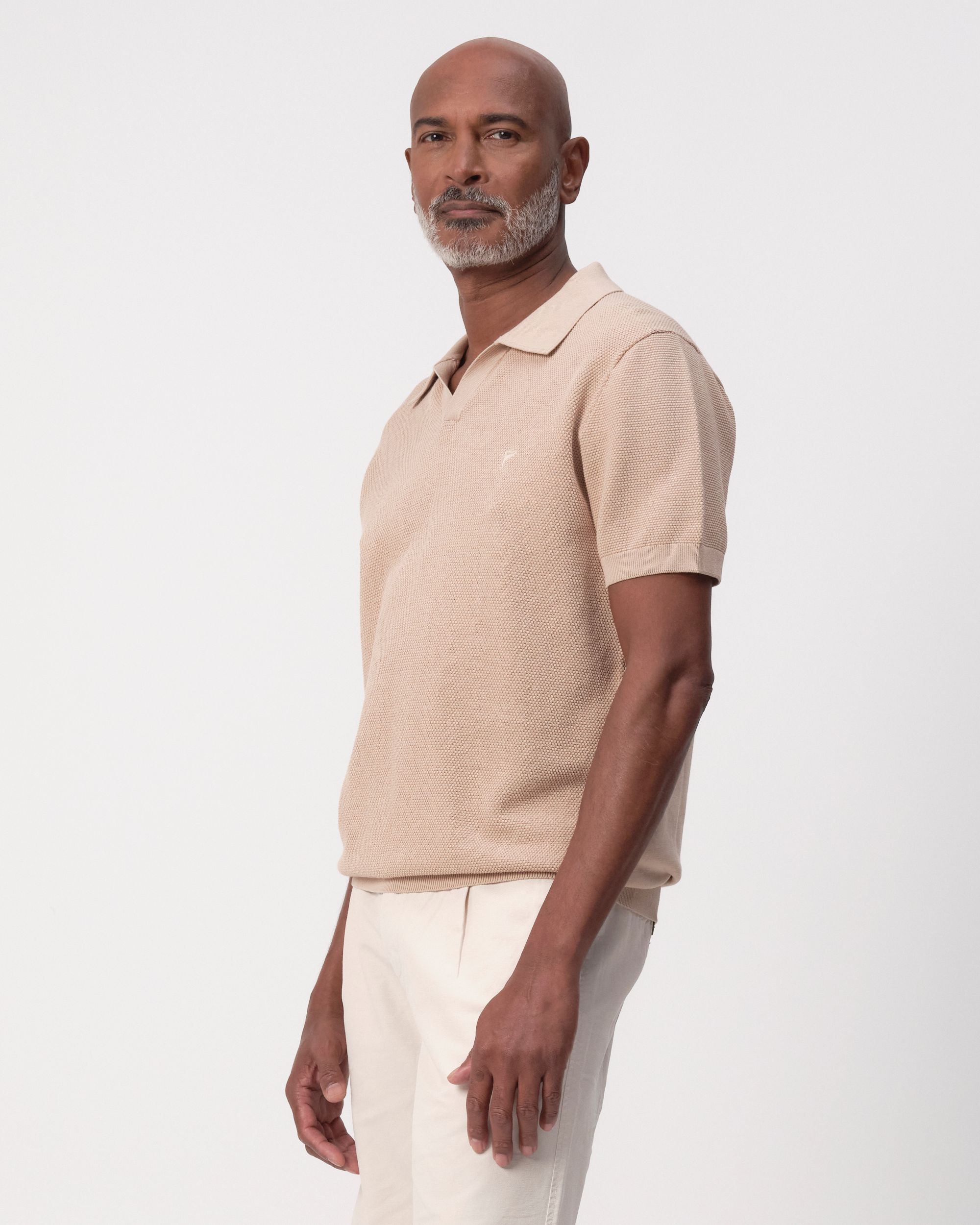 Campbell Plato Polo KM Doeskin beige 096102-004-L