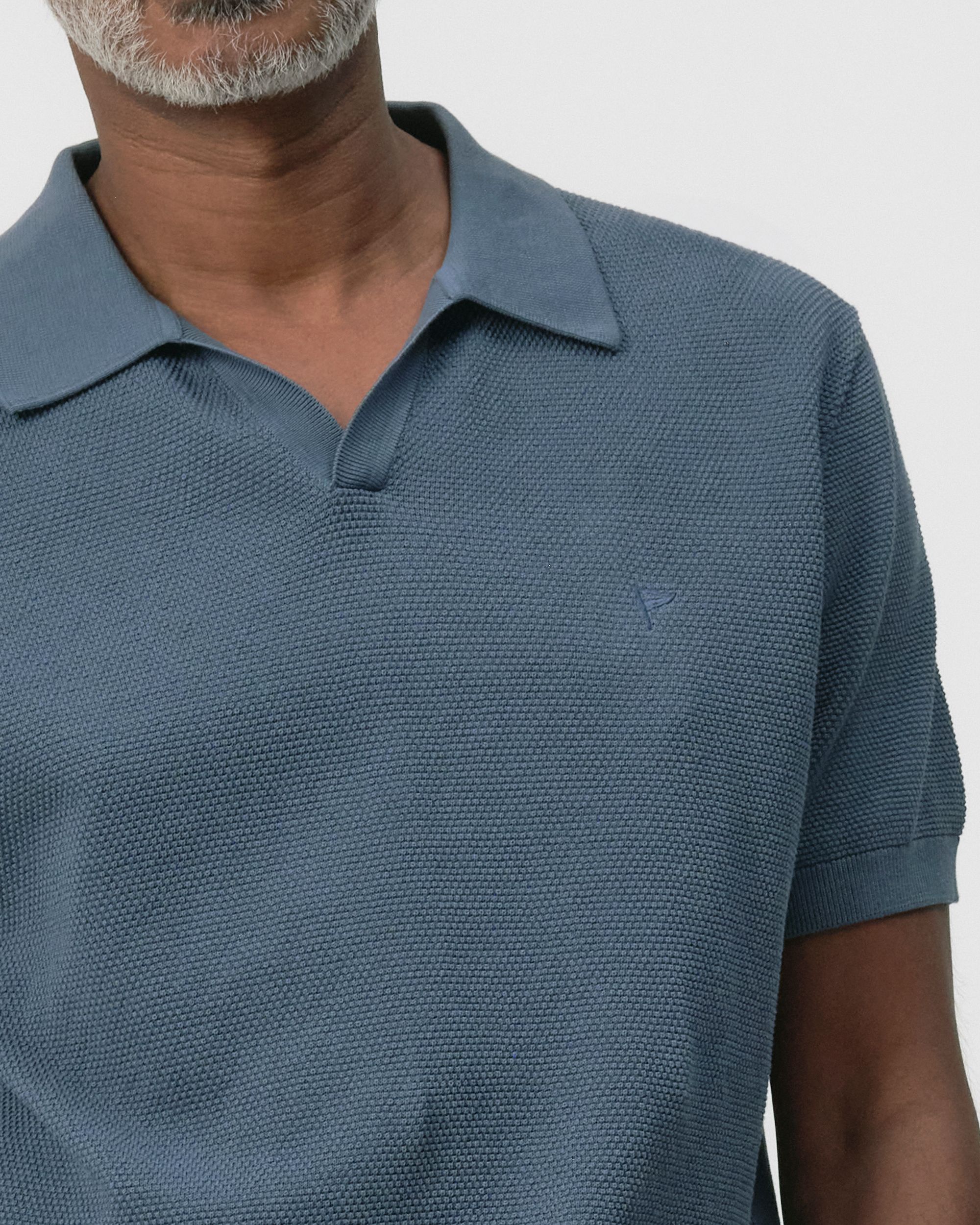 Campbell Plato Polo KM Blue Fusion 096102-005-L