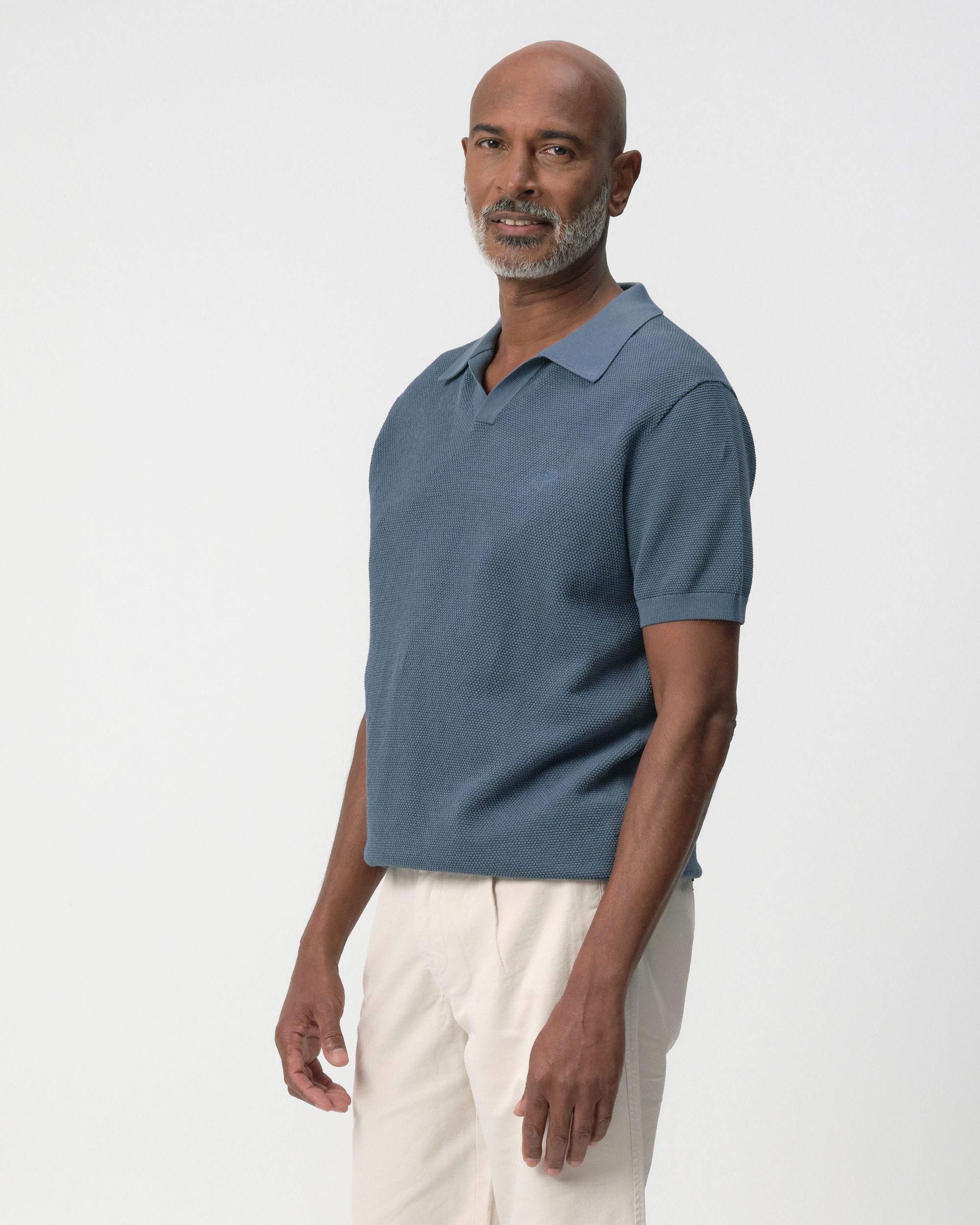 Campbell Plato Polo KM Blue Fusion 096102-005-L