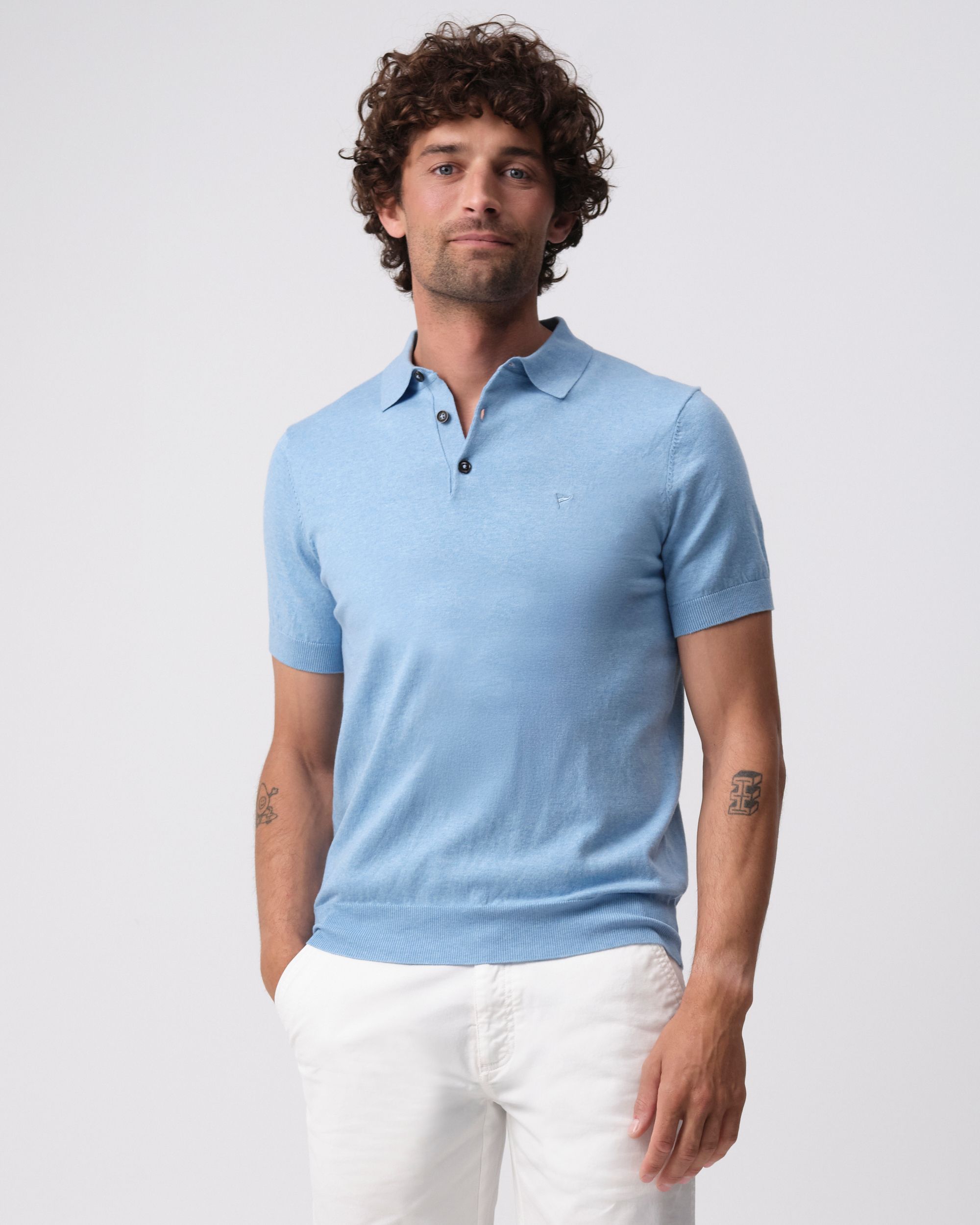 Campbell Nathan Polo KM Chambray Blue 096104-004-L