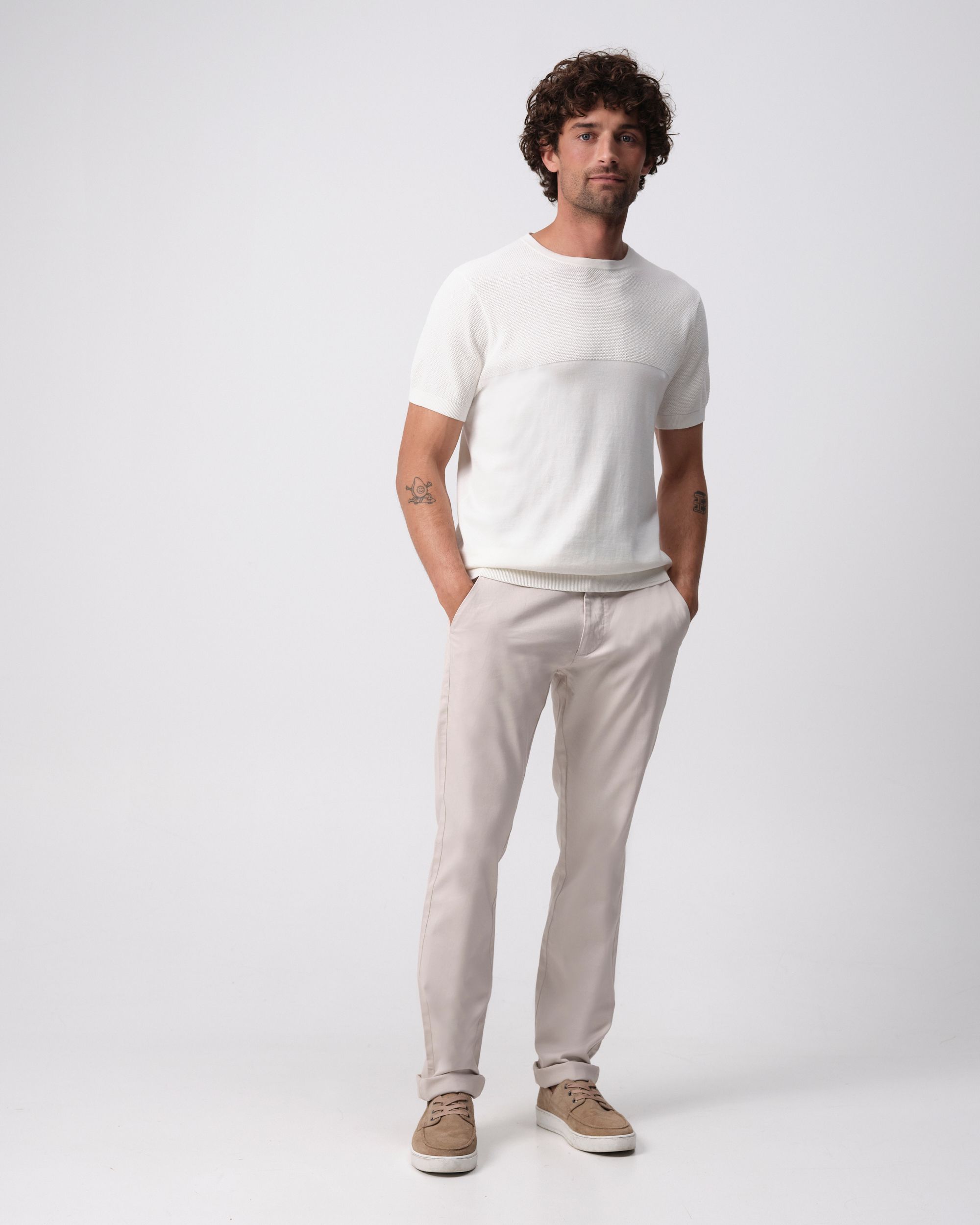 Campbell Norman T-shirt KM Coconut milk 096105-001-L