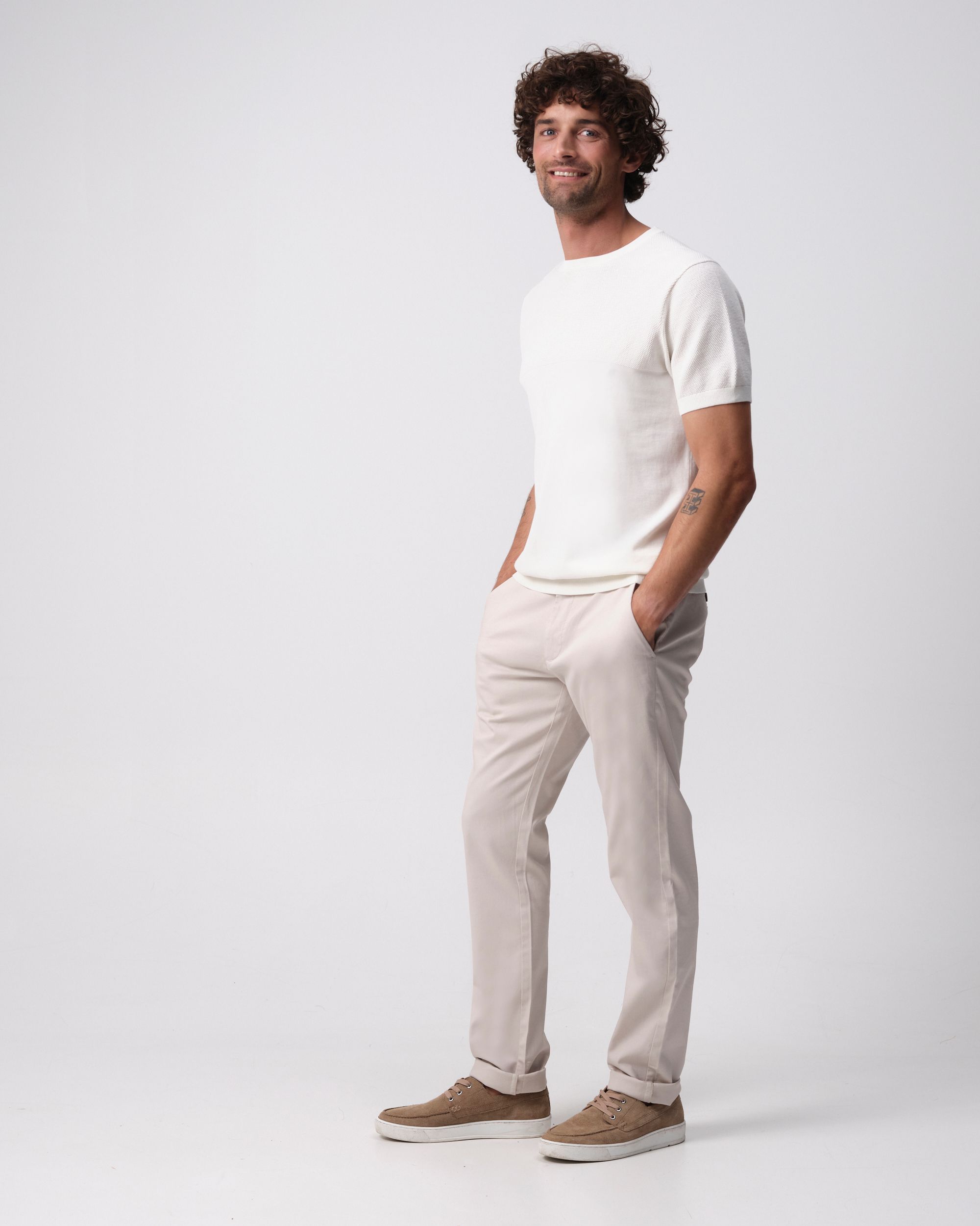 Campbell Norman T-shirt KM Coconut milk 096105-001-L