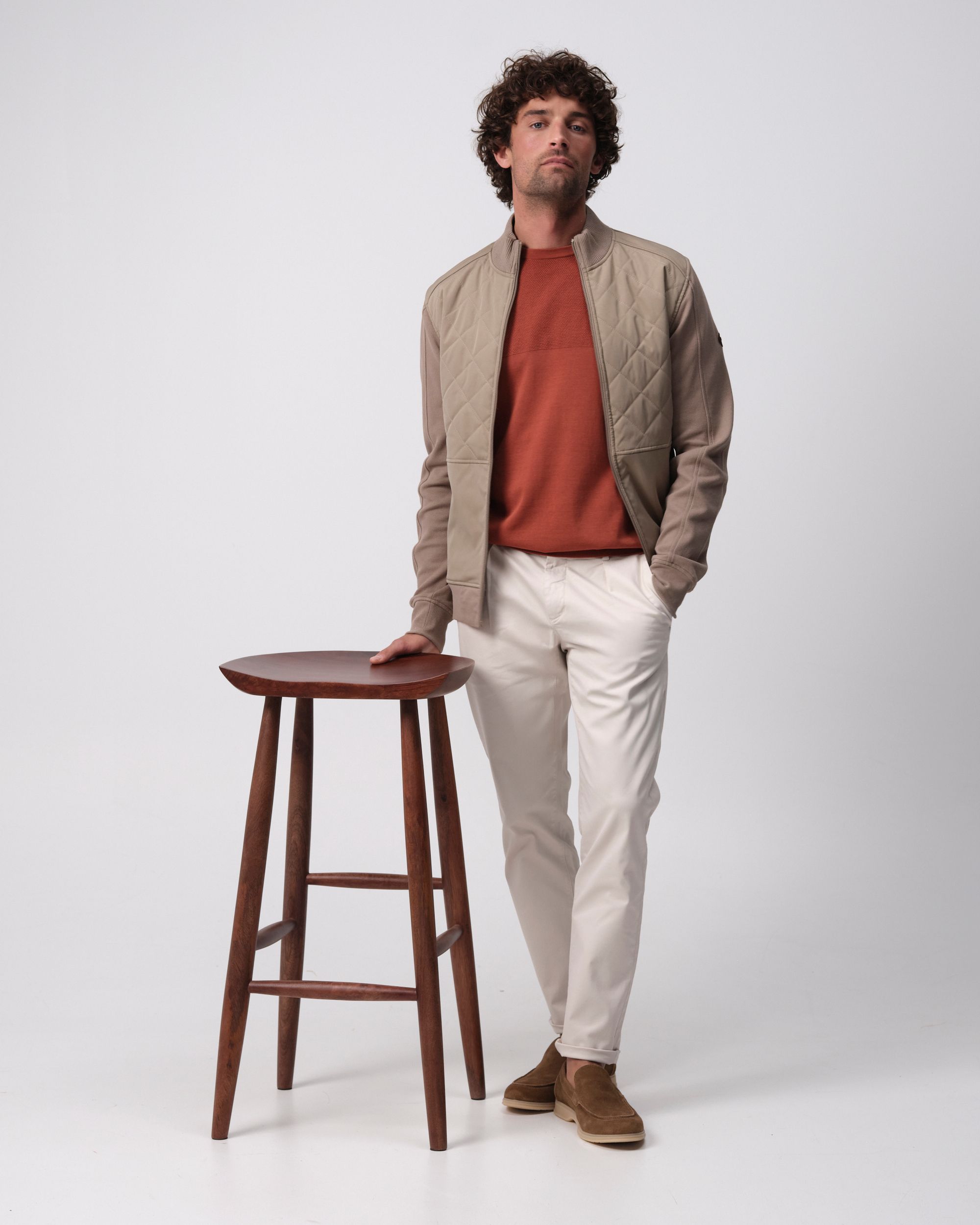 Campbell Heddle Pantalon Crystal Gray beige  096108-002-28