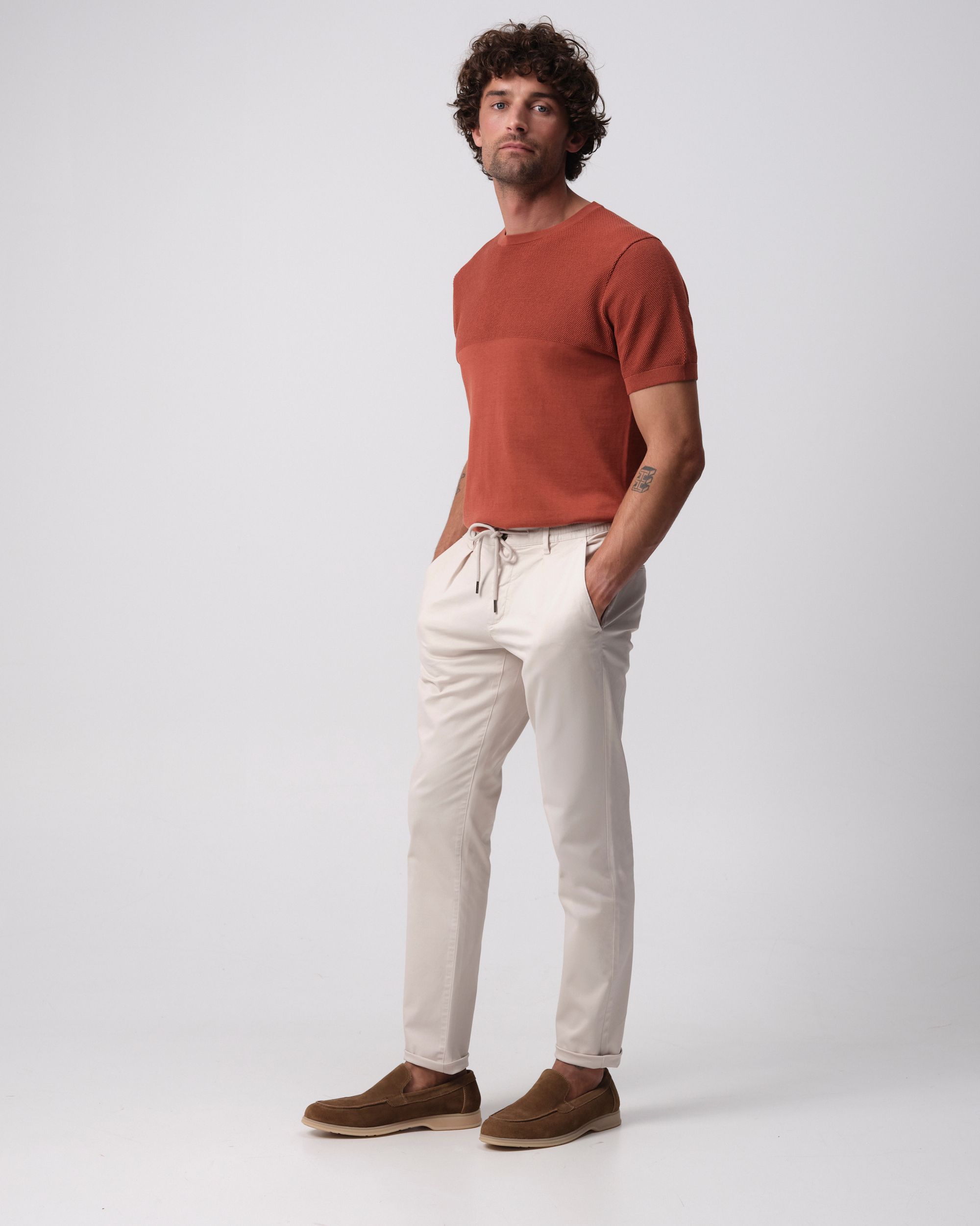 Campbell Heddle Pantalon Crystal Gray beige  096108-002-28