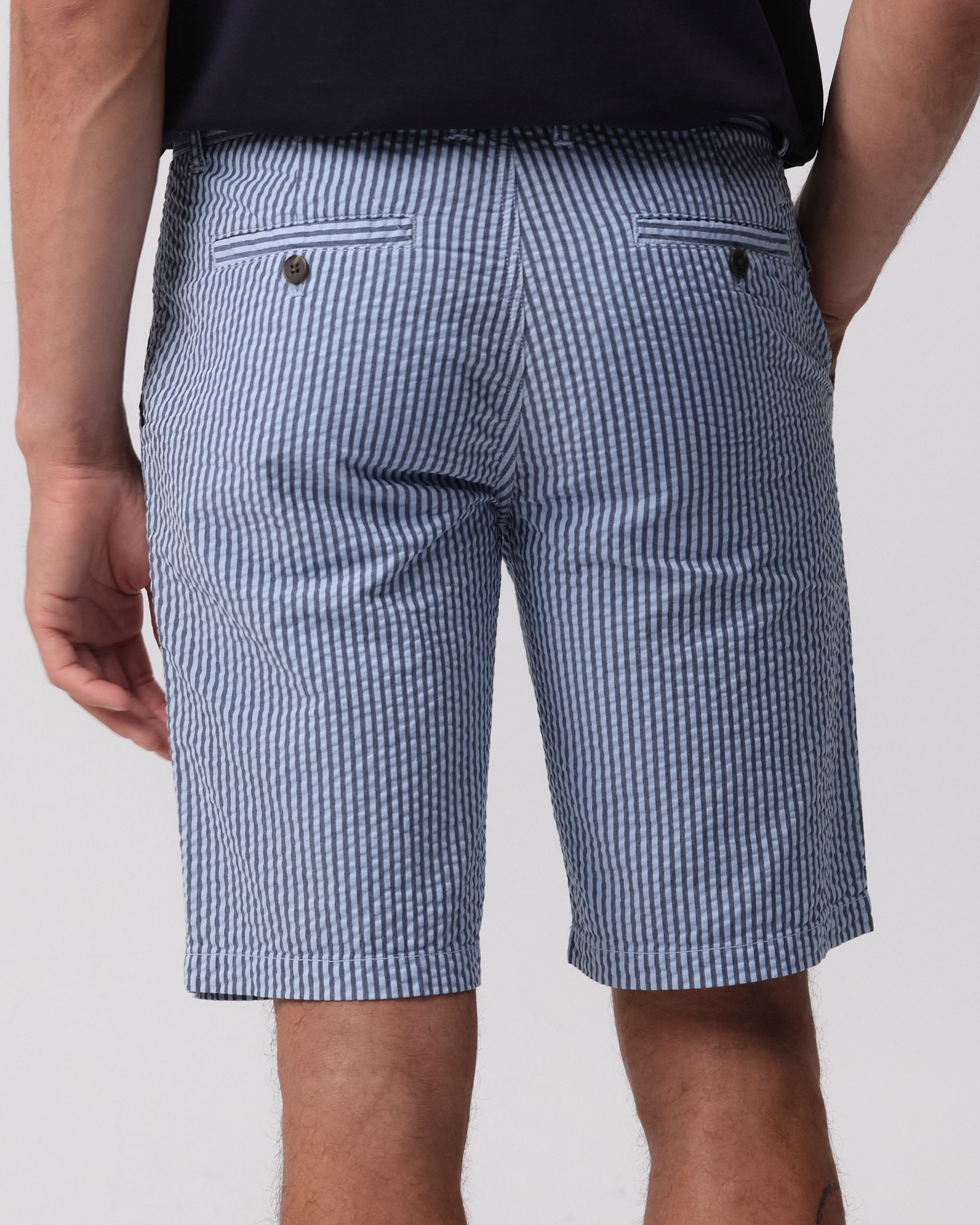 Campbell Seerford Short Chambray Blue streep 096110-001-28