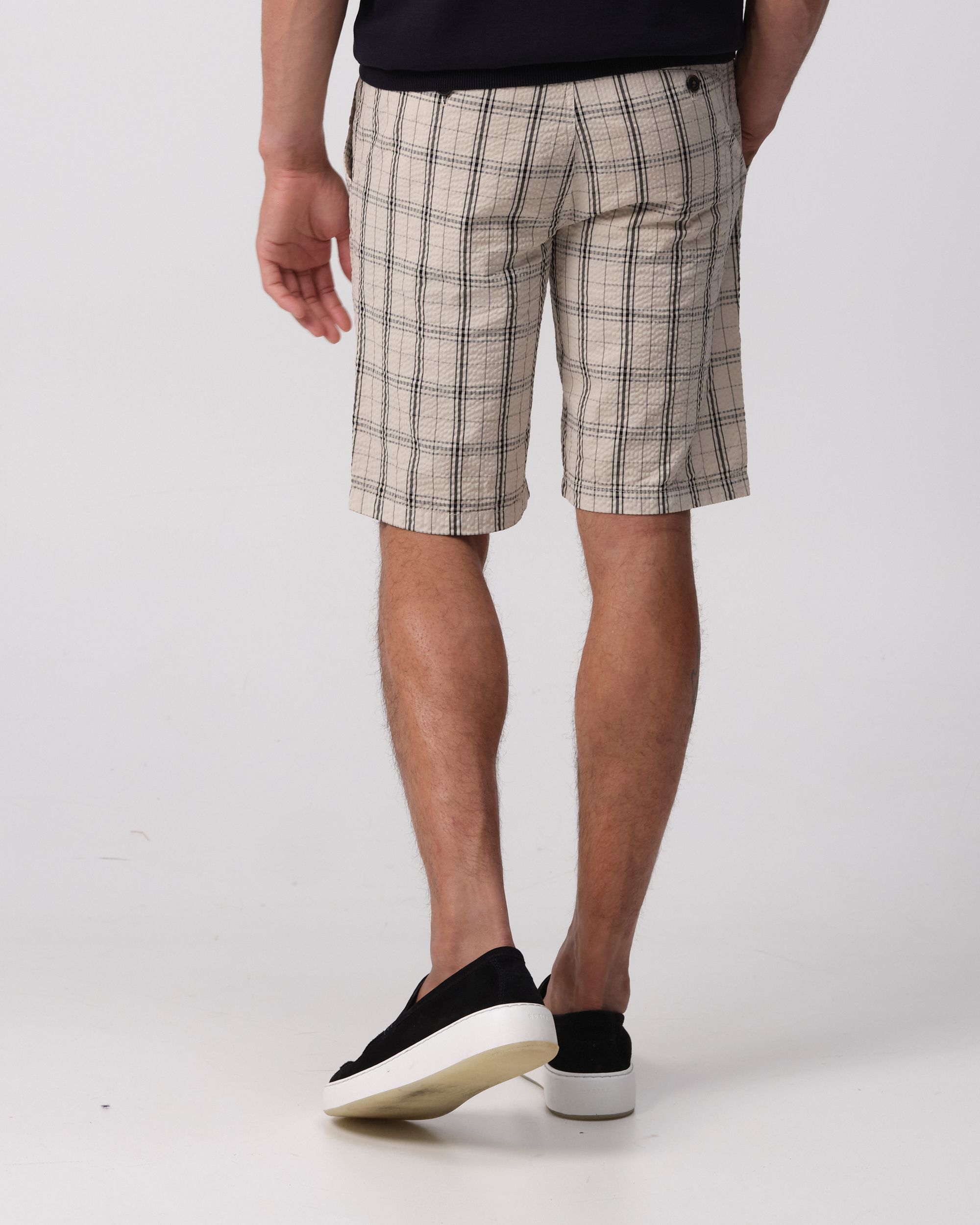 Campbell Checkford Short Doeskin beige grote ruit 096111-003-28