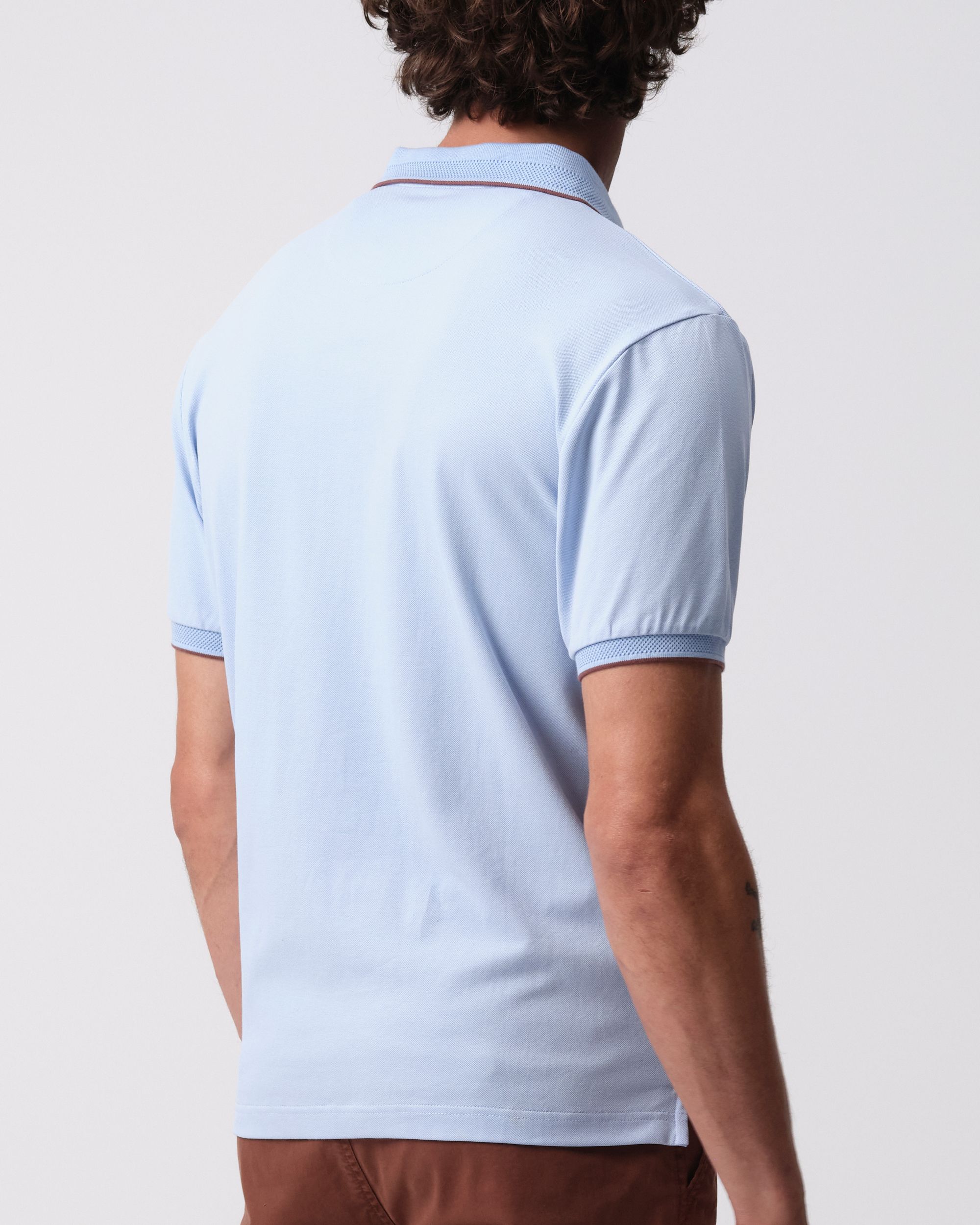 Campbell Jordan Polo KM Chambray Blue 096119-003-L
