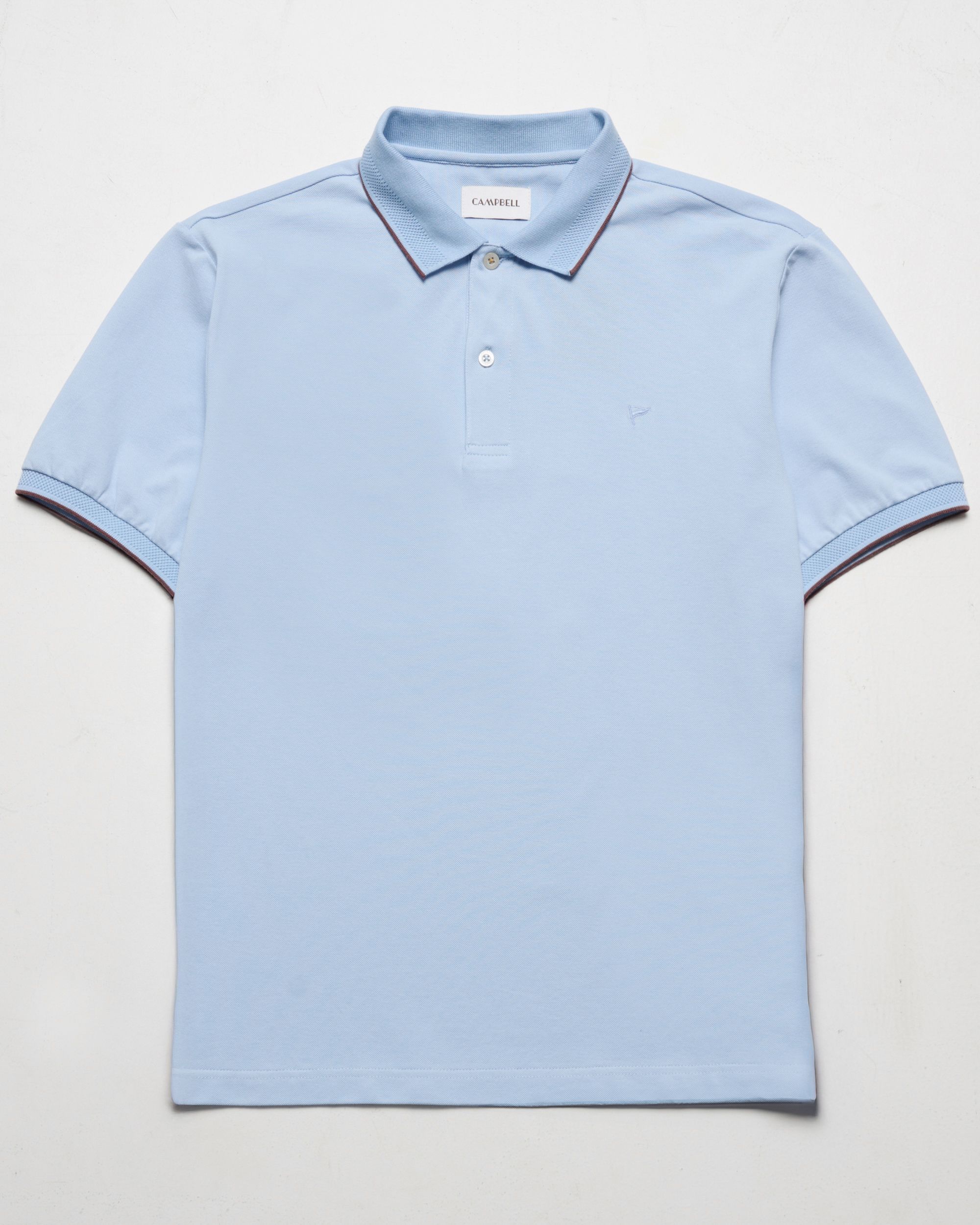Campbell Jordan Polo KM Chambray Blue 096119-003-L