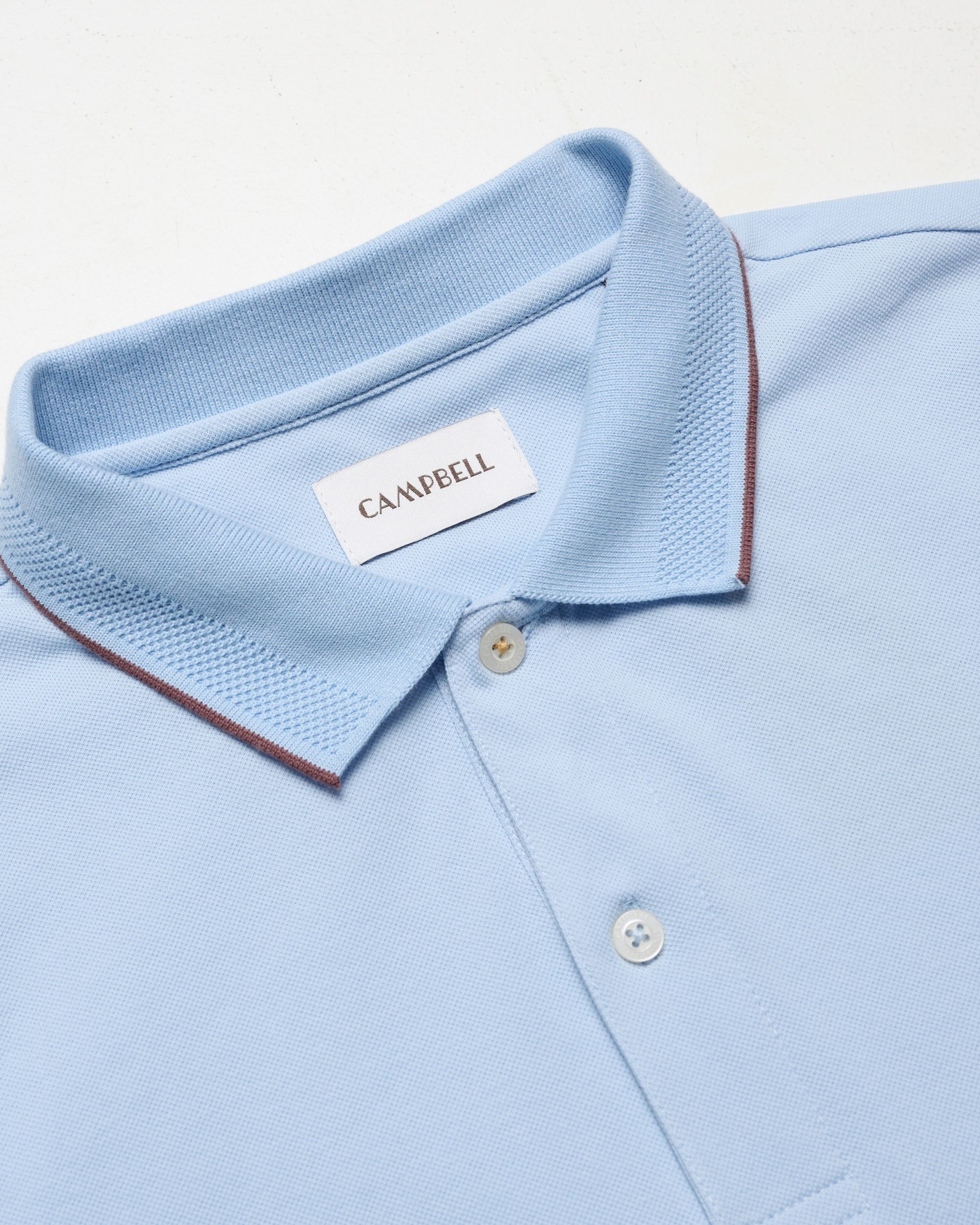 Campbell Jordan Polo KM Chambray Blue 096119-003-L