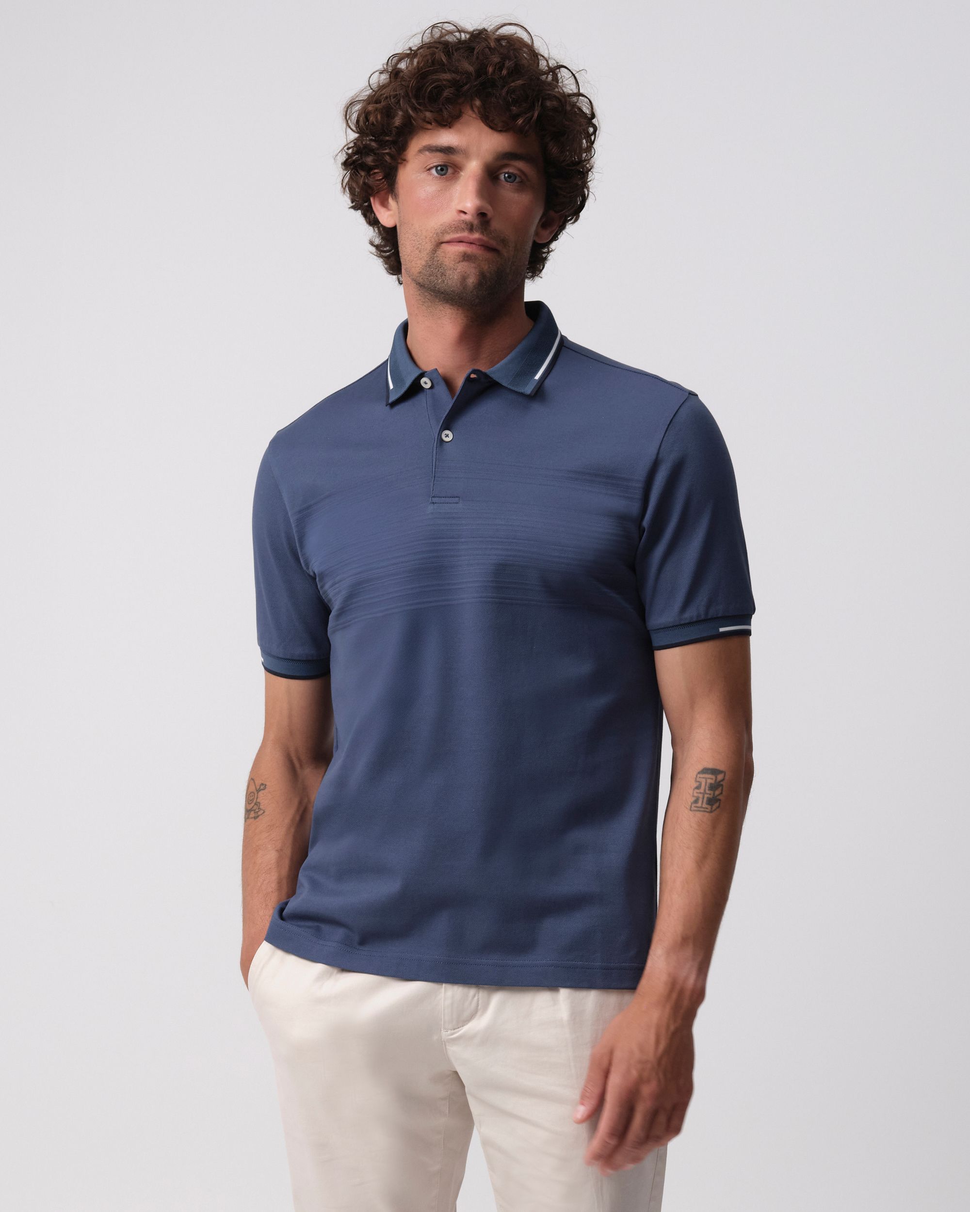 Campbell Warson Polo KM Blue Fusion 096121-004-L