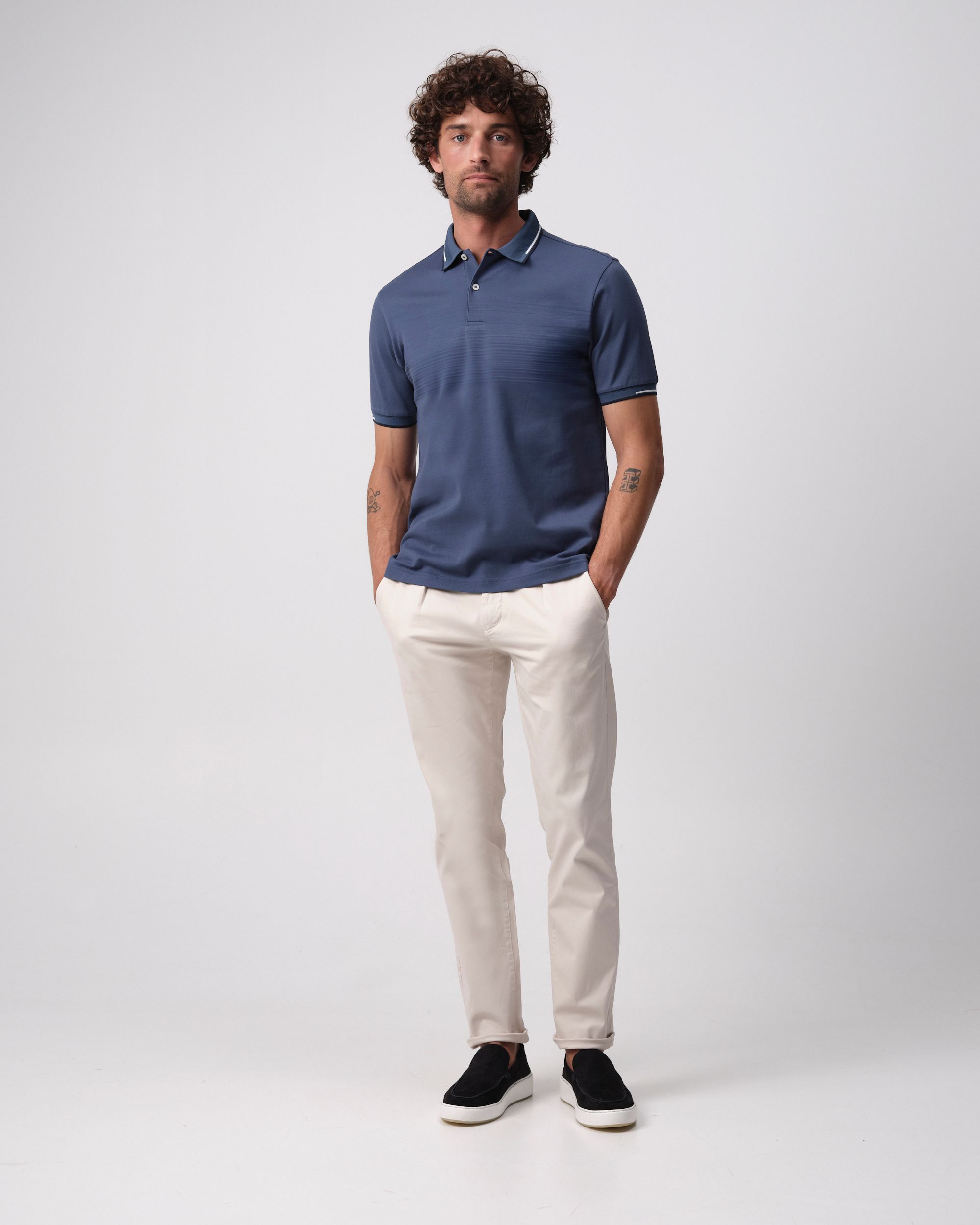 Campbell Warson Polo KM Blue Fusion 096121-004-L