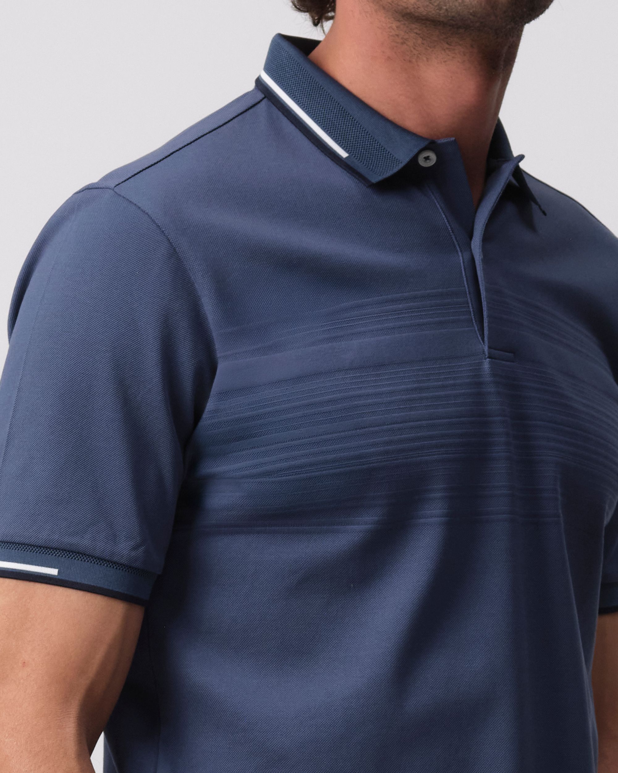 Campbell Warson Polo KM Blue Fusion 096121-004-L