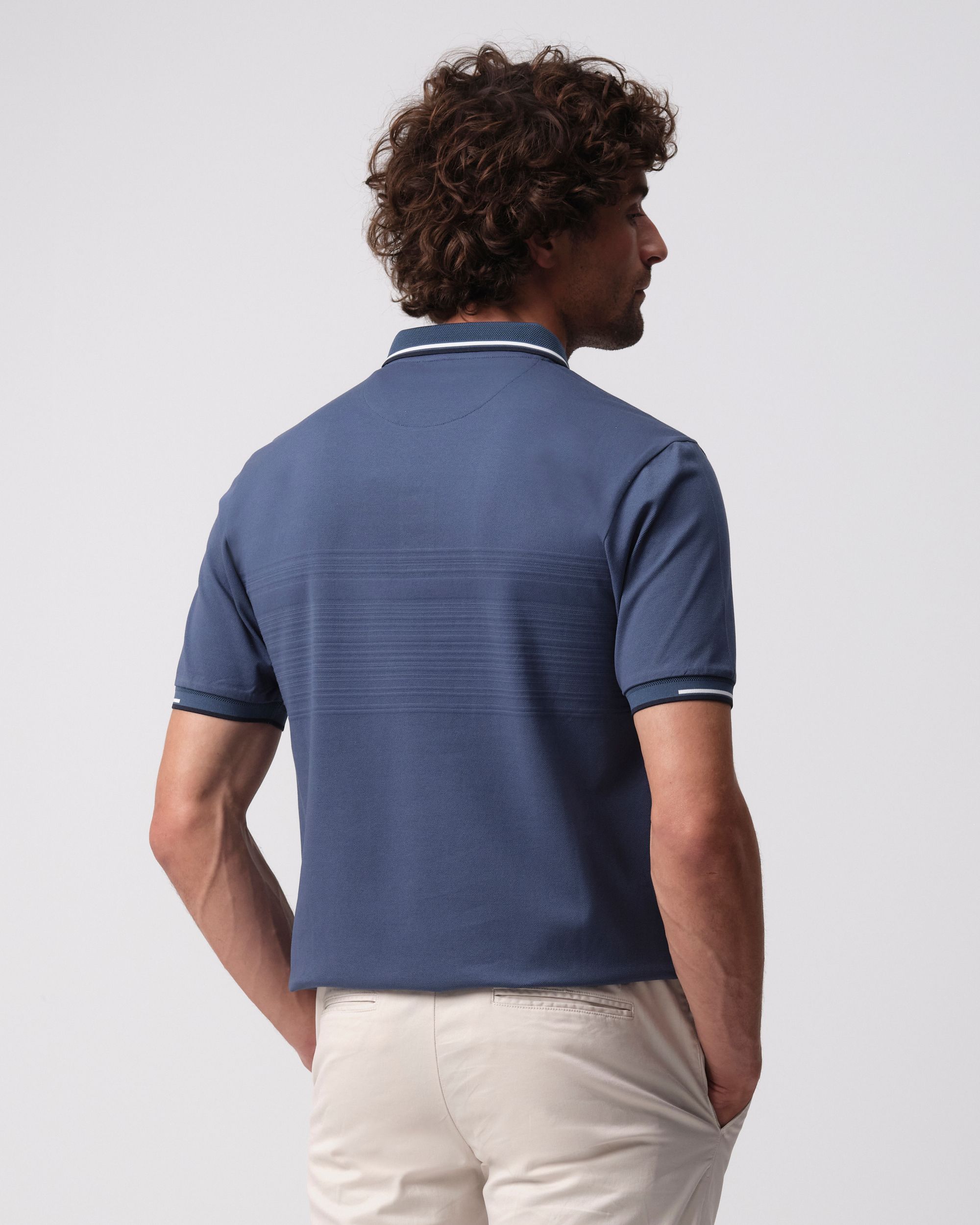 Campbell Warson Polo KM Blue Fusion 096121-004-L
