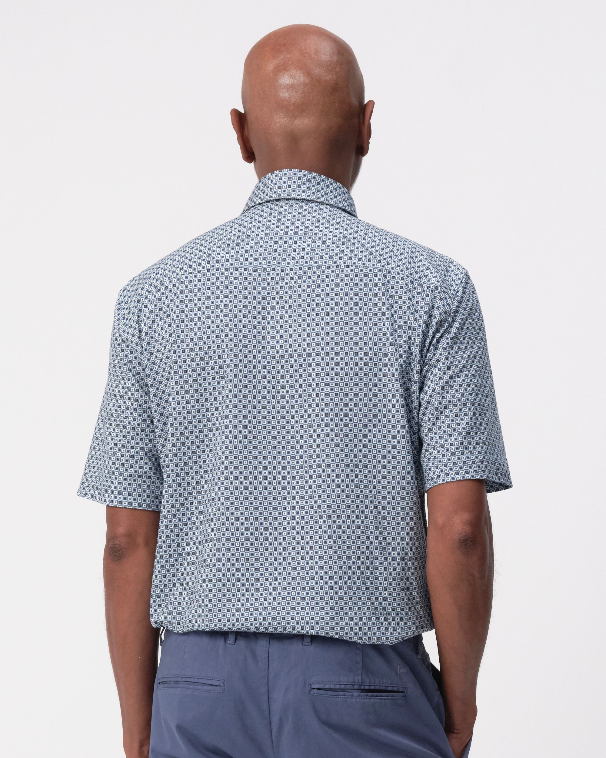 Campbell Ranger Overhemd KM Blue Fusion dessin 096153-001-L