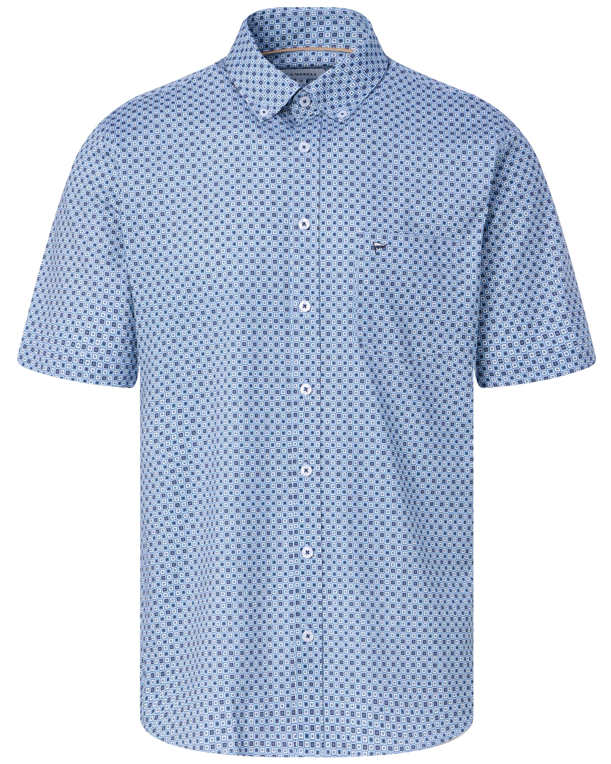 Campbell Ranger Overhemd KM Blue Fusion dessin 096153-001-L