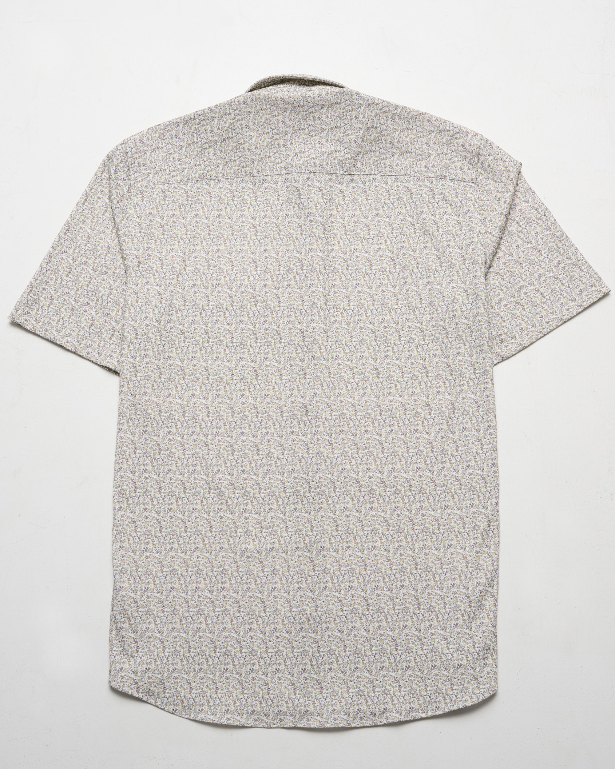 Campbell Ranger Overhemd KM Lime Cream dessin 096156-001-L