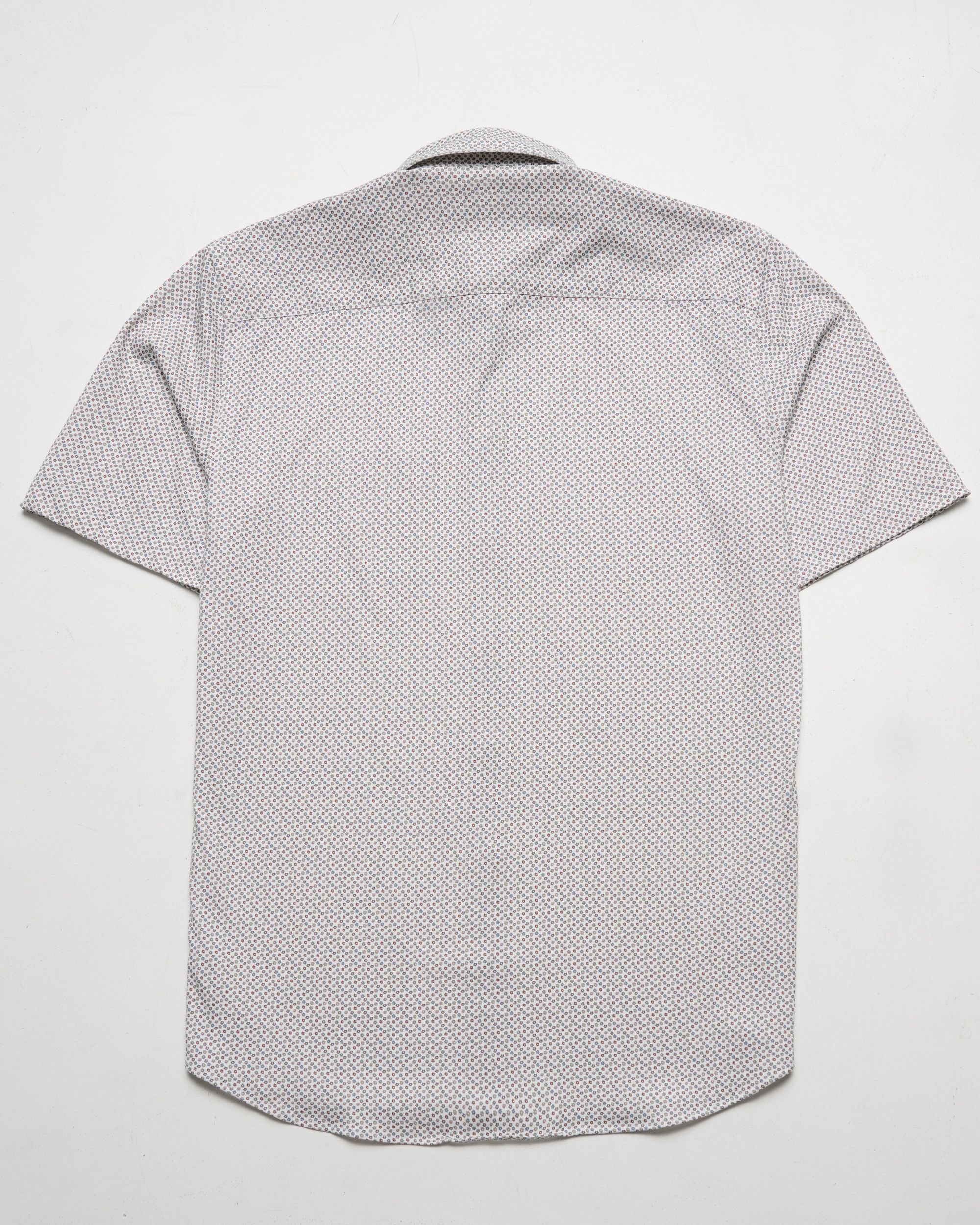 Campbell Ranger Overhemd KM Baked Clay dark orange dessin 096159-001-L