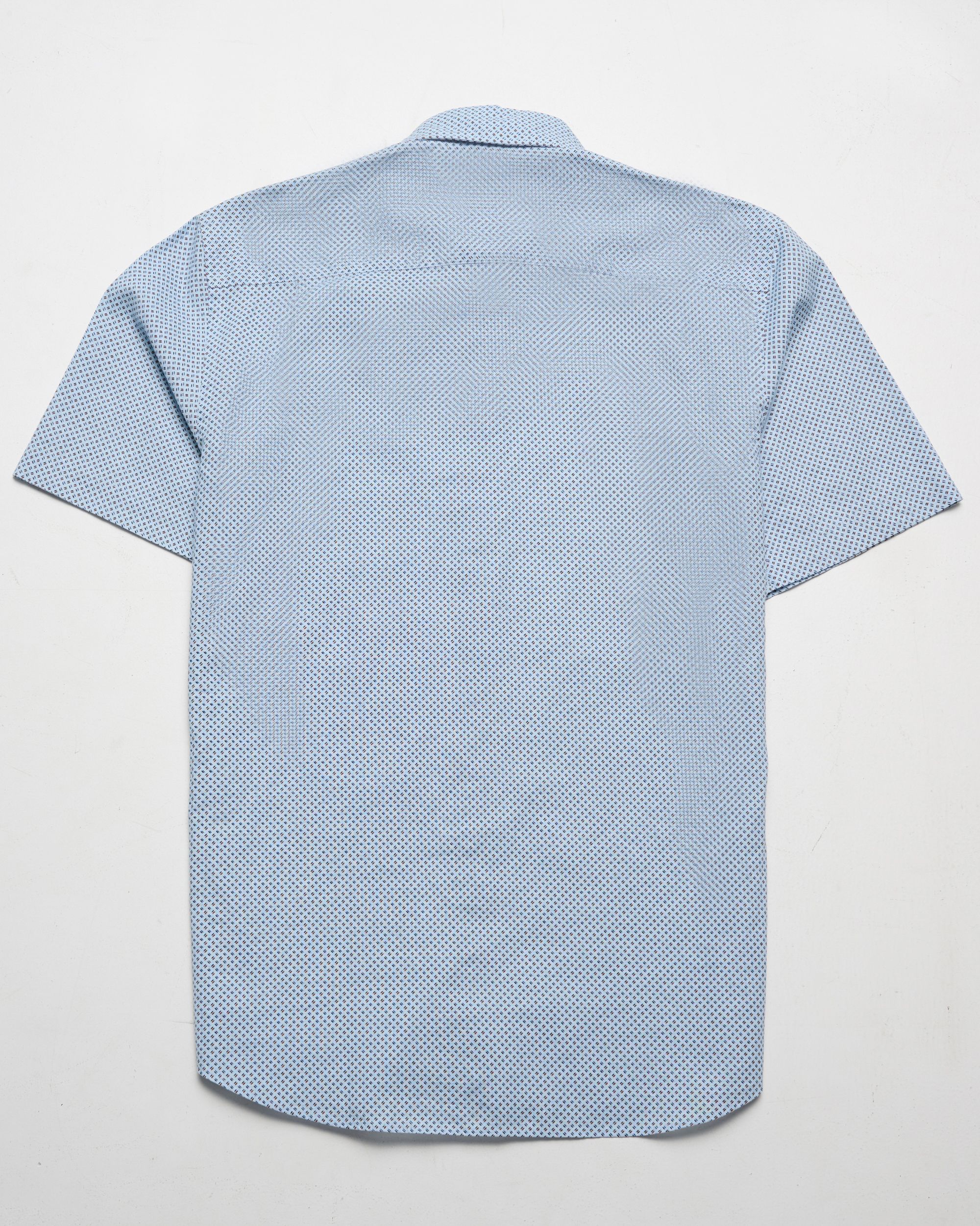 Campbell Ranger Overhemd KM Chambray Blue dessin 096161-002-L