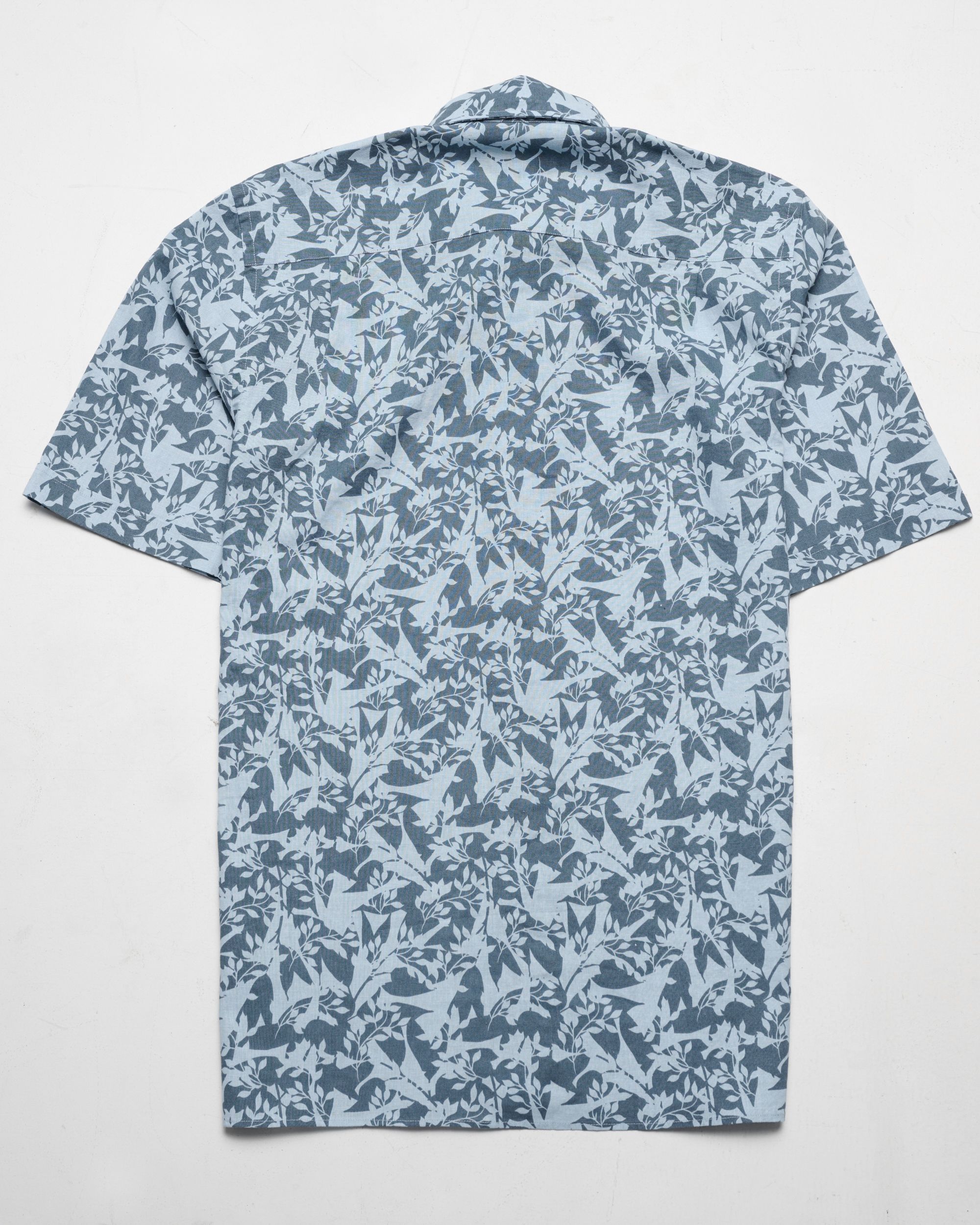 Campbell Ranger Overhemd KM Chambray Blue dessin 096162-001-L