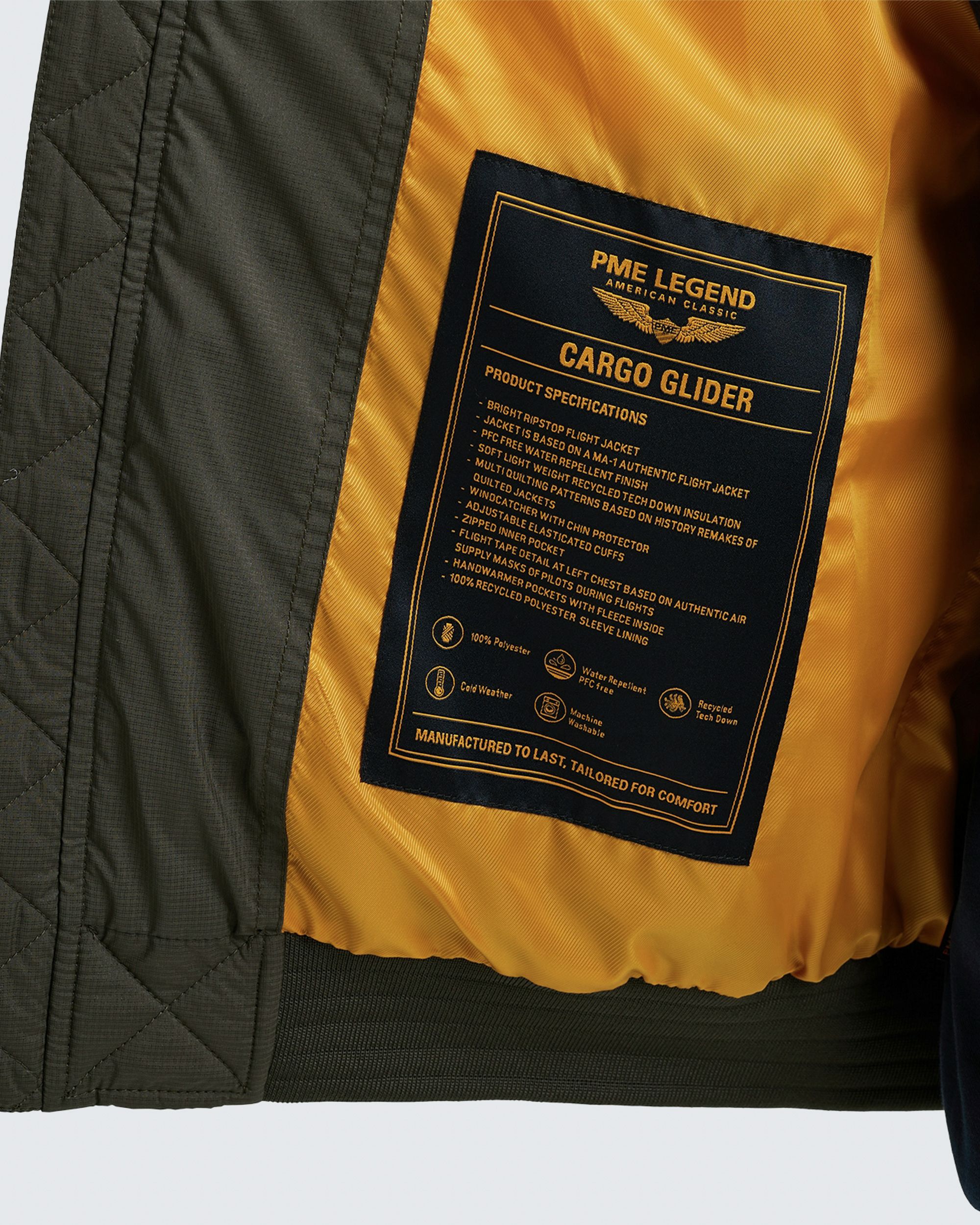PME Legend Cargo Glider Gewatteerde jas Grijs 096645-001-L
