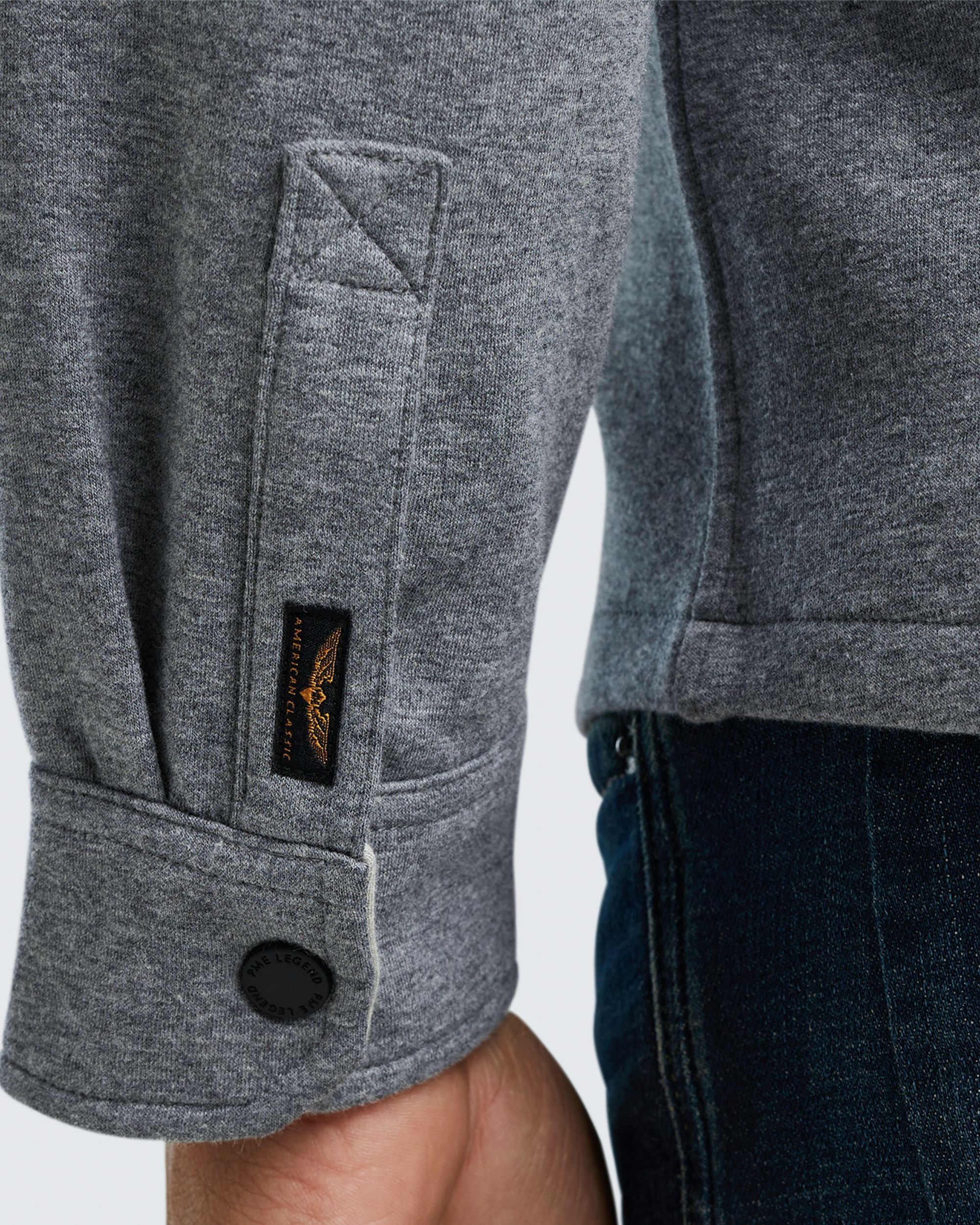 PME Legend Casual Overhemd LM Donker grijs 096678-001-L