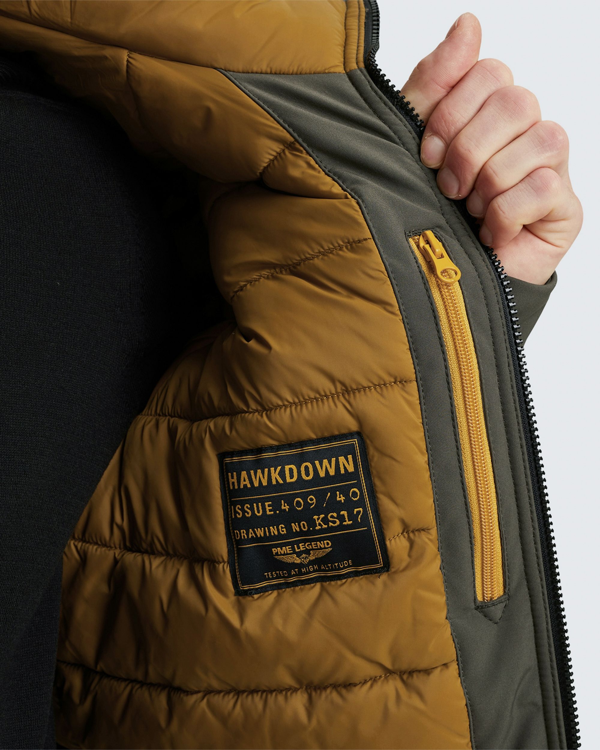 PME Legend Hawkdown Gewatteerde jas Grijs 096713-001-L