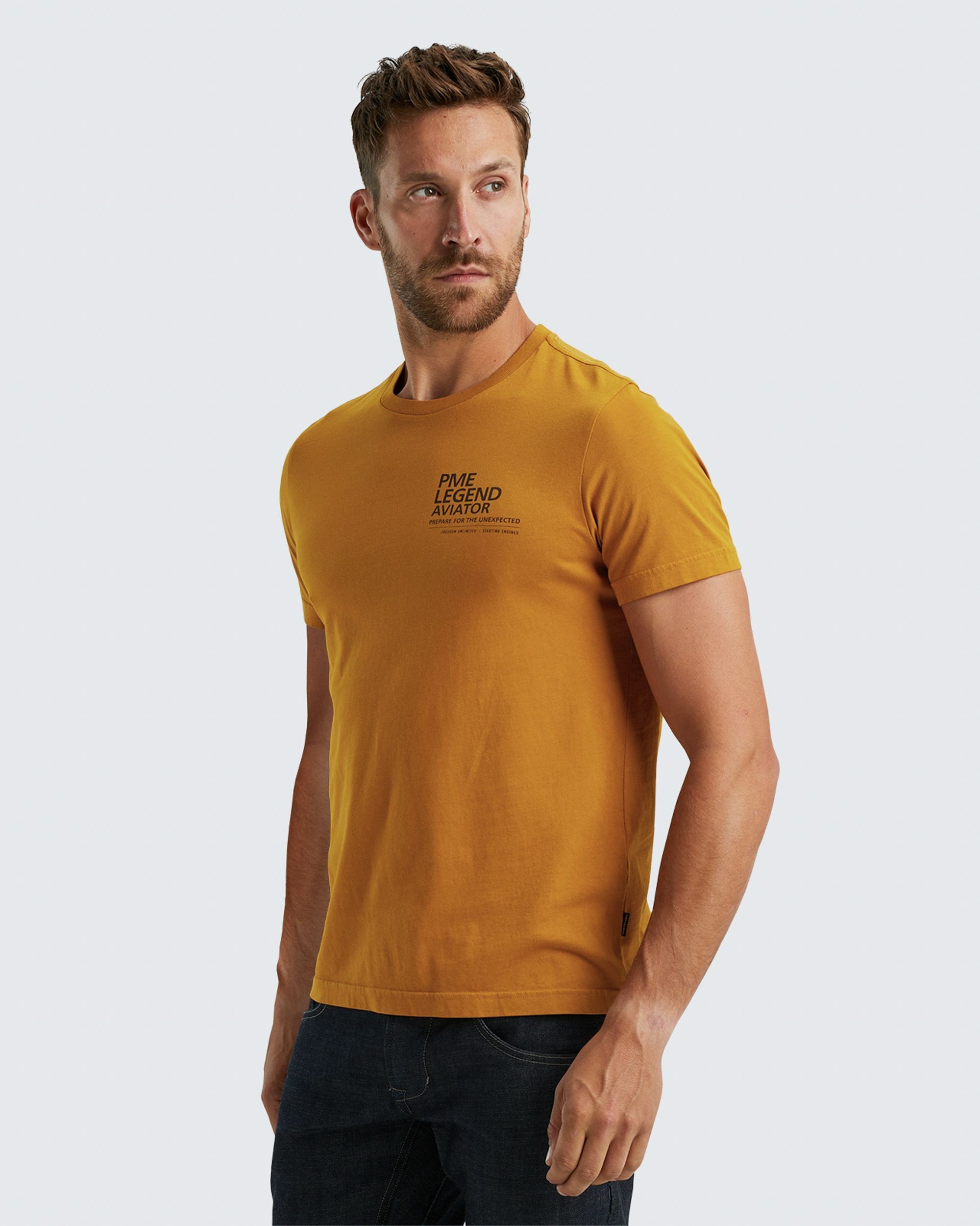 PME Legend T-shirt KM Bruin 096733-001-L