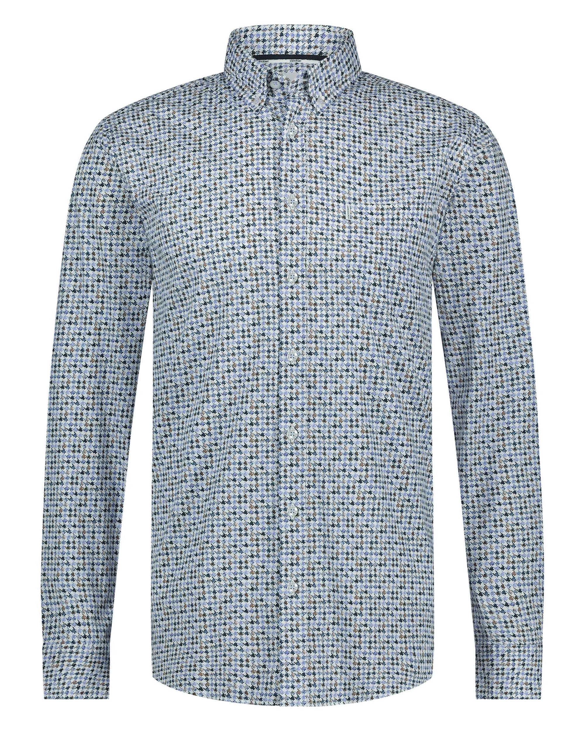 State of Art Casual Overhemd LM Wit ruit 097083-001-4XL