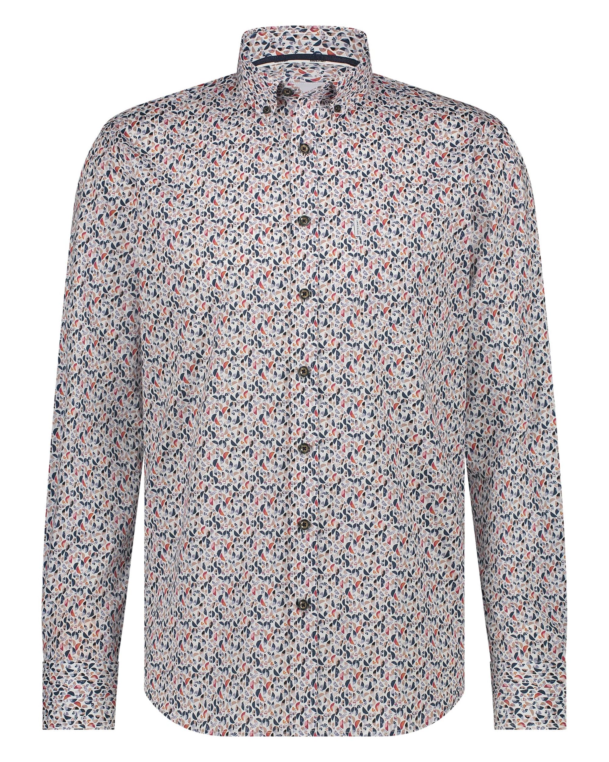 State of Art Casual Overhemd LM Wit ruit 097171-001-4XL