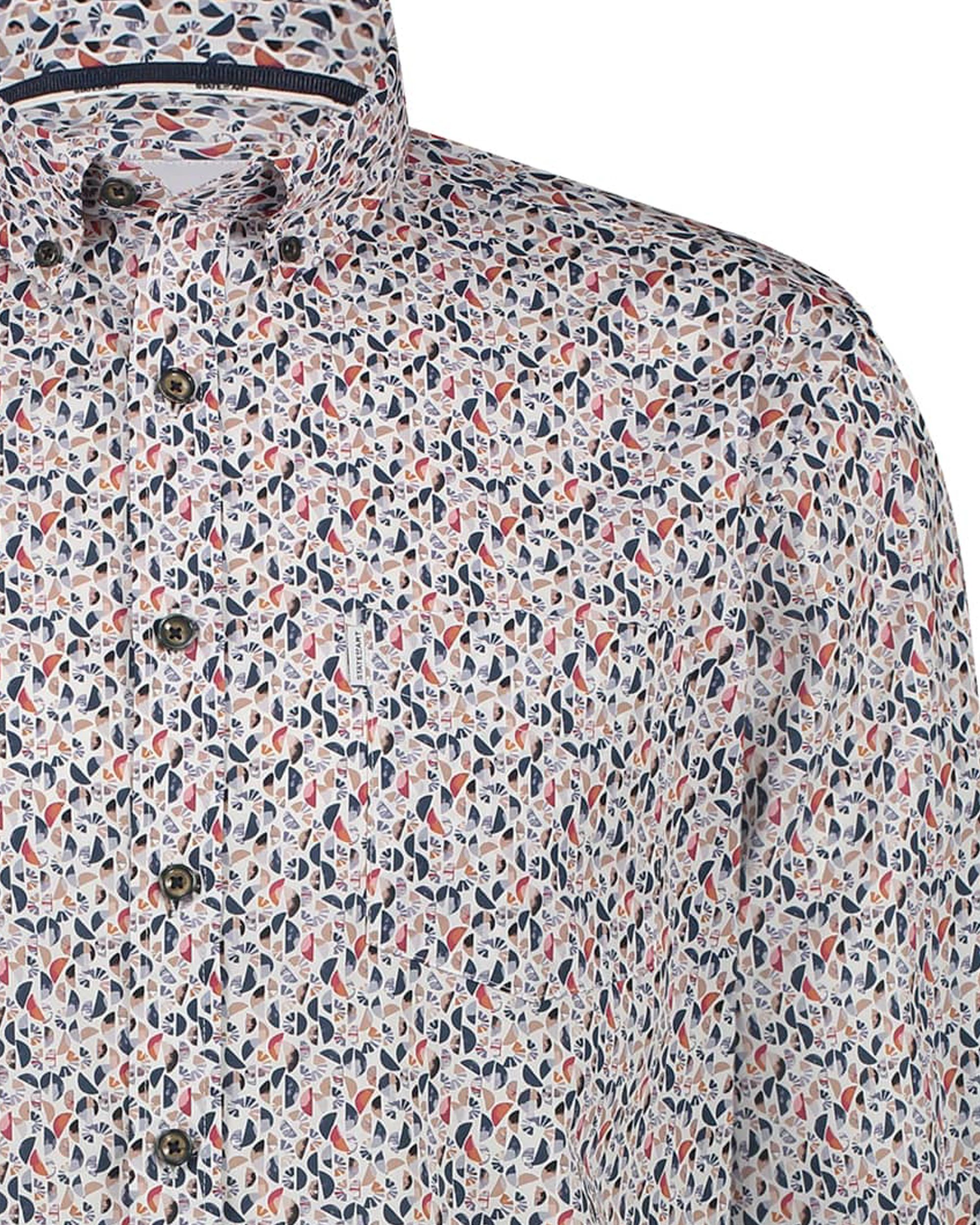 State of Art Casual Overhemd LM Wit ruit 097171-001-4XL