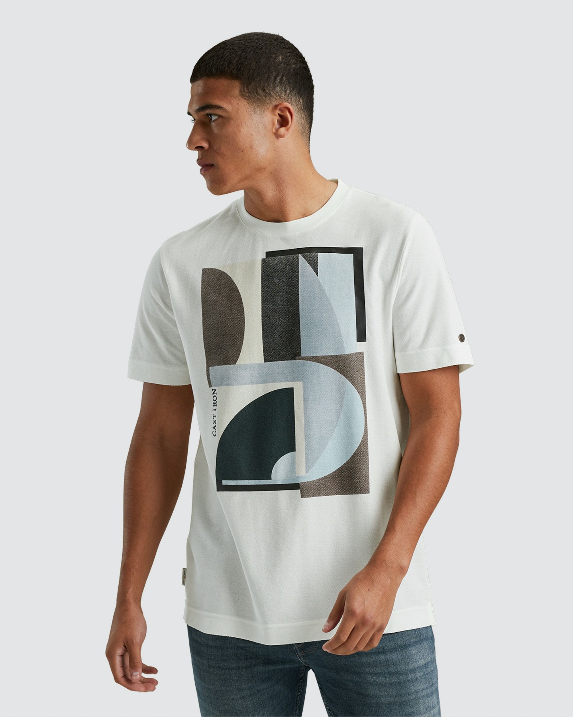 Cast Iron T-shirt KM Wit 097236-001-L