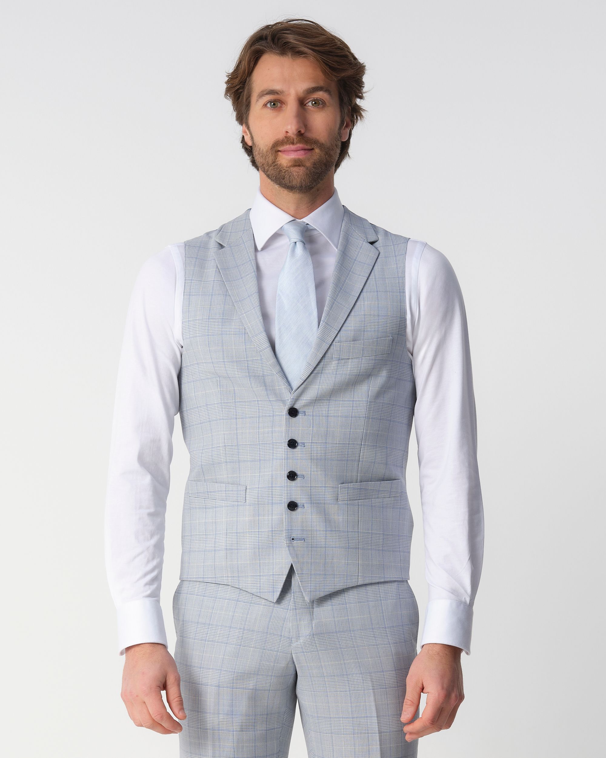 Recall Hunt 80 Gilet  Blauw grote ruit 097690-002-46