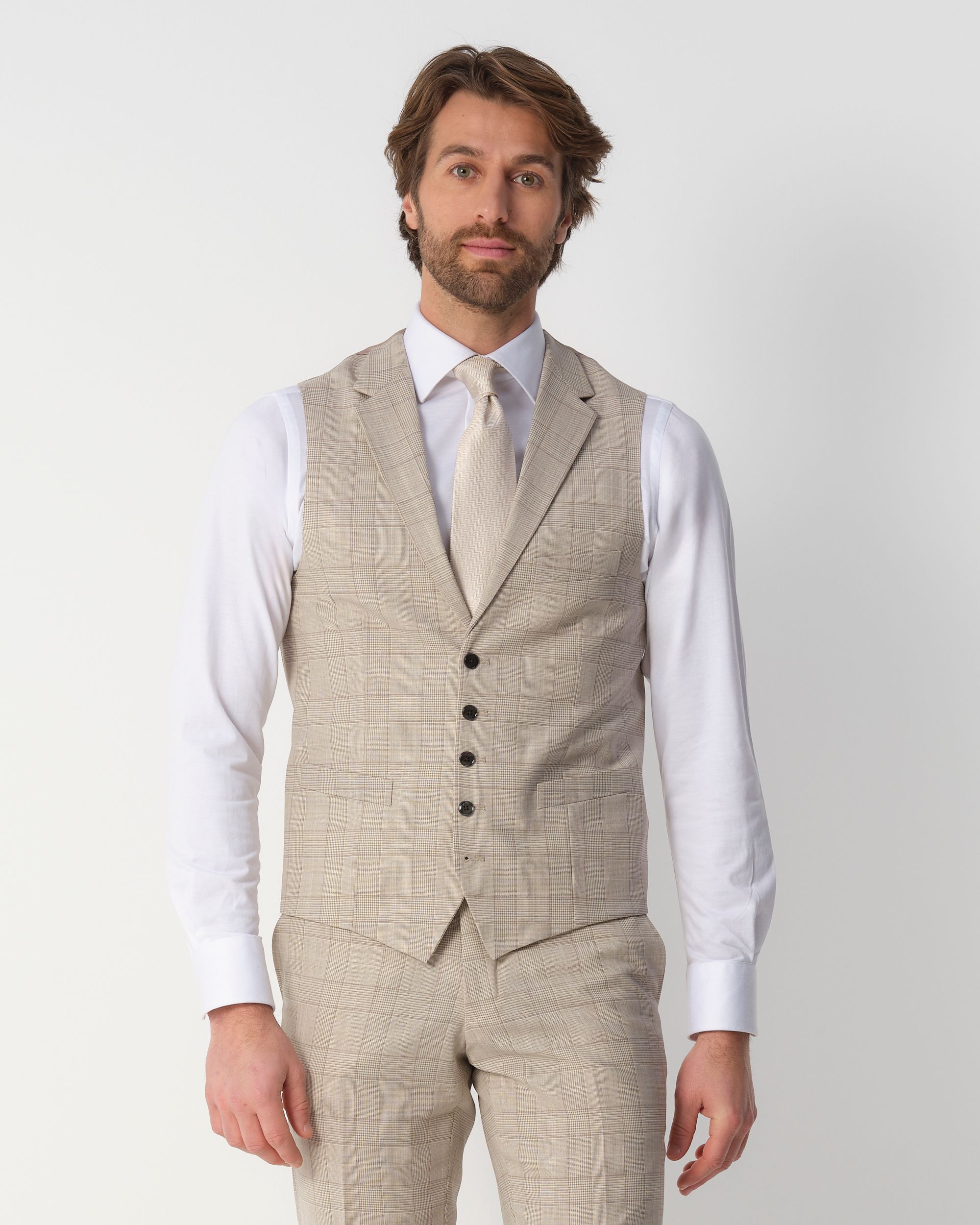 Recall Hunt 80 Gilet  Sand grote ruit 097690-003-46