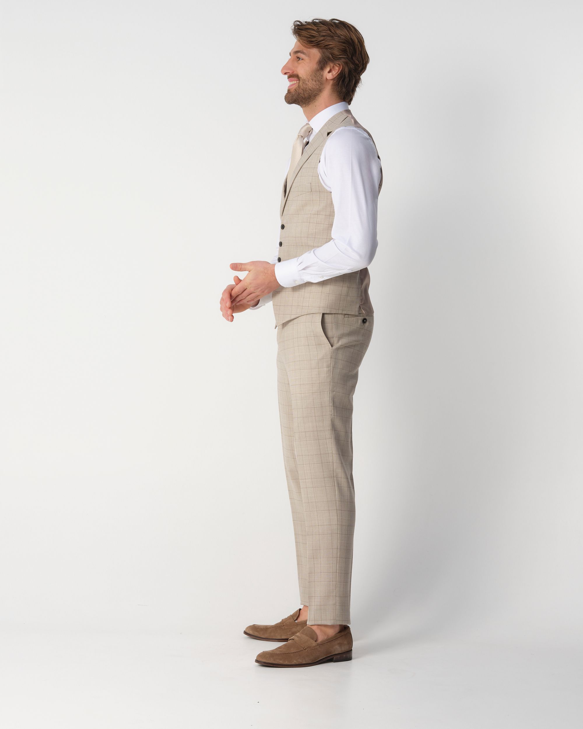 Recall Hunt 80 Gilet  Sand grote ruit 097690-003-46